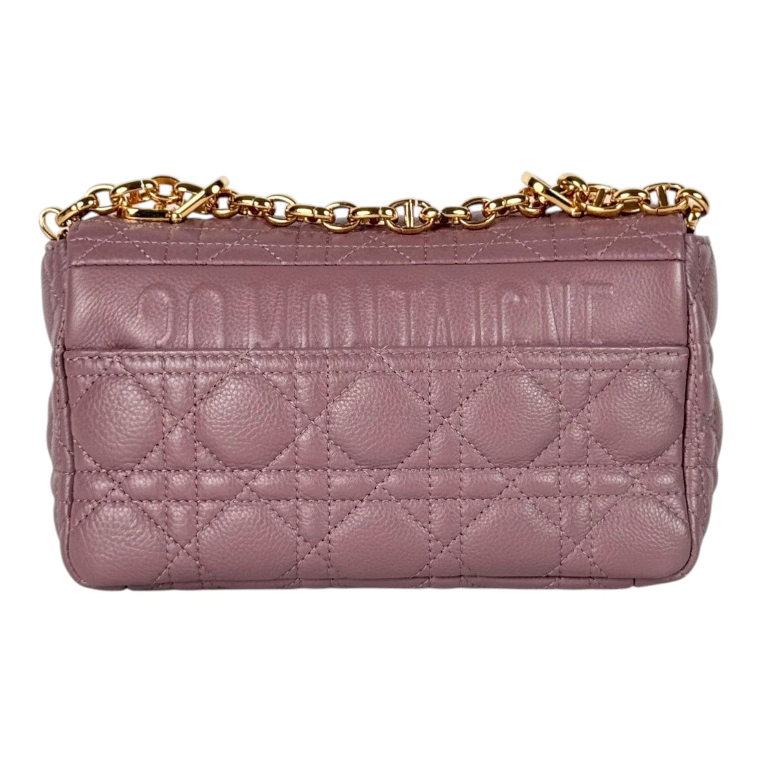 Dior Dior Small Purple/Pink Tone Caro Leather Bag with Chain Strap