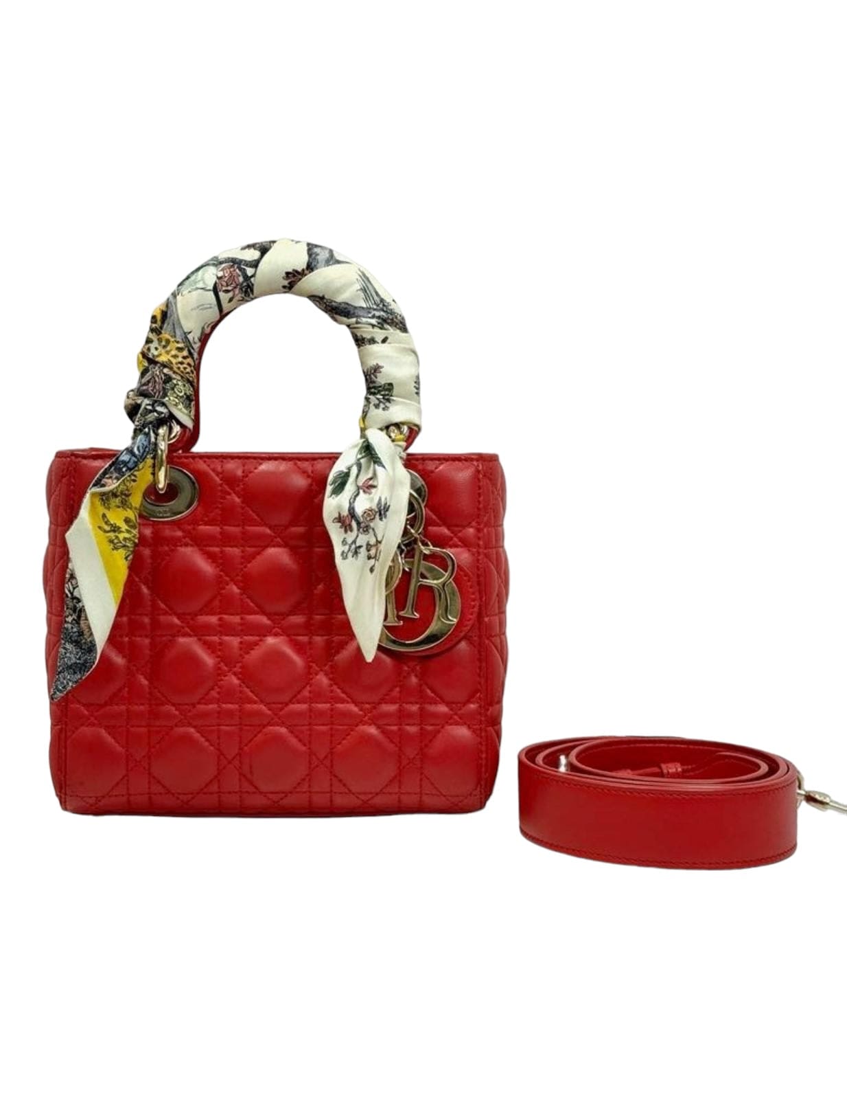 Dior Lady Dior Small Red Leather