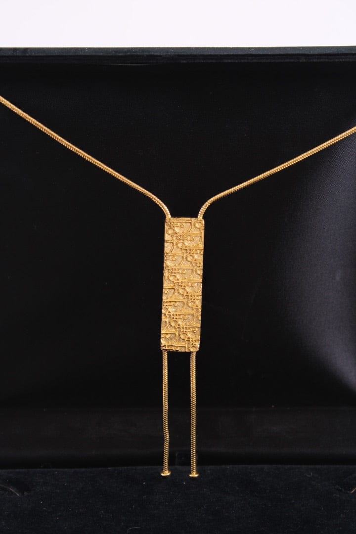 Dior Dior Monogram Trotter Necklace Gold Colour