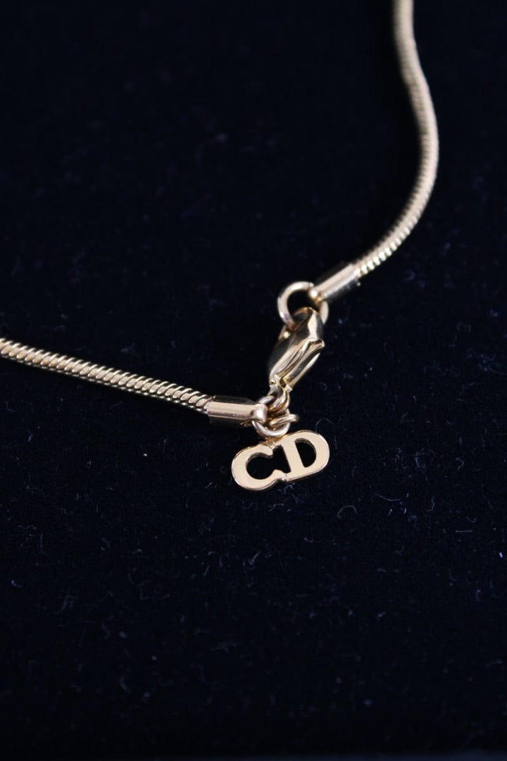 Dior Dior Monogram Trotter Necklace Gold Colour