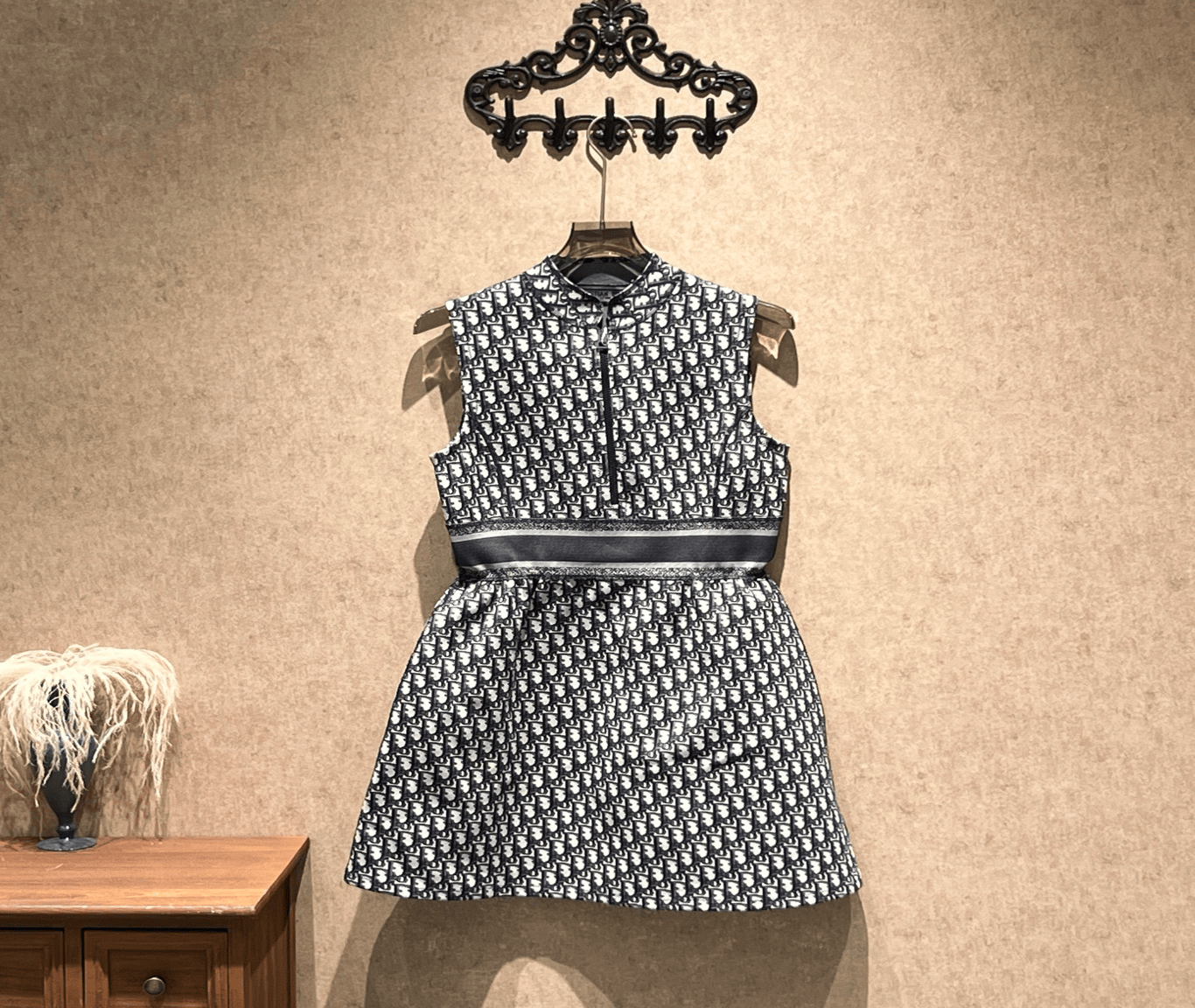 Dior Dior blue monogram all-over print dress / Size 40 / Brand new with original tags / 43398 SGC43398