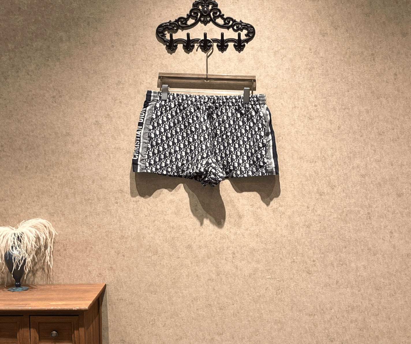 Dior Dior Blue Monogram Logo Print Silk Shorts / Size 40 / 98% New / 42756 SGC42756