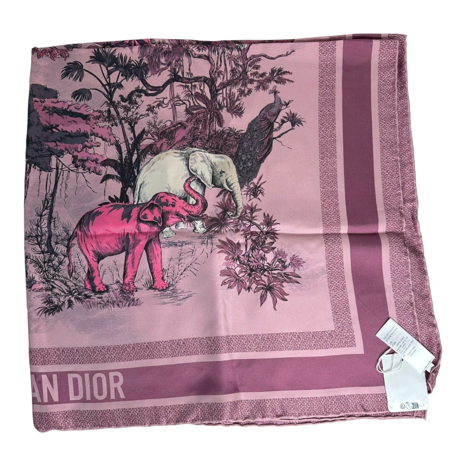 Dior Dior Toile De Jouy Sauvage Silk Scarf Double Side 90cm