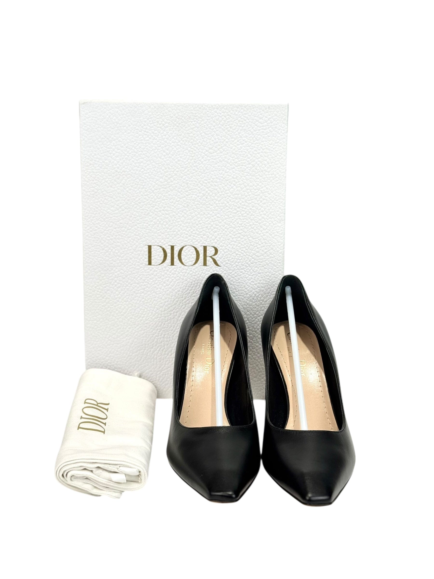 Dior Dior Black Lambskin High Heel Shoes #38.5