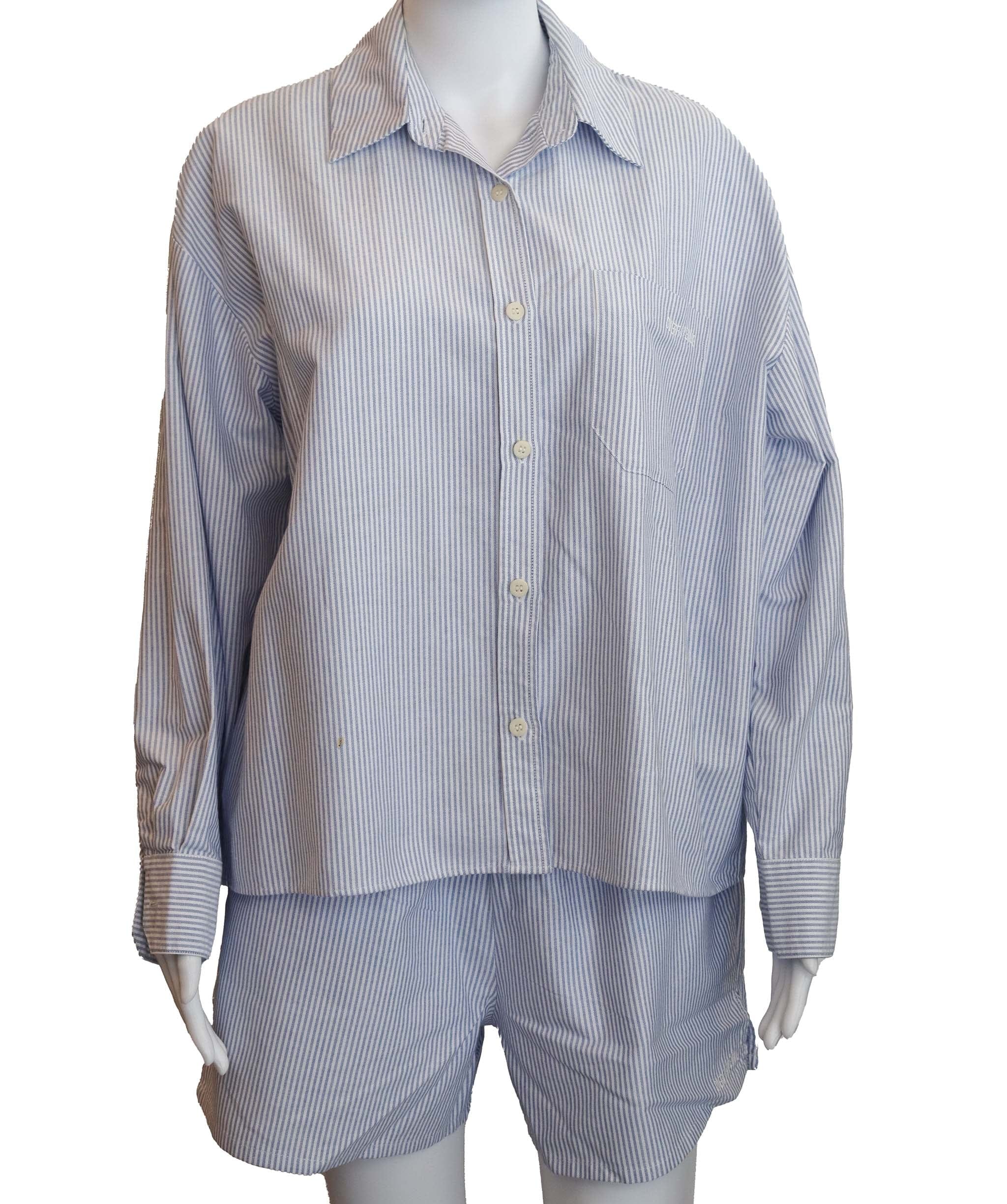 DJERF AVENUE * DJERF AVENUE STRIPE PAIR LONGSLEEVE AND SHORT BLUE SMALL ASC6937