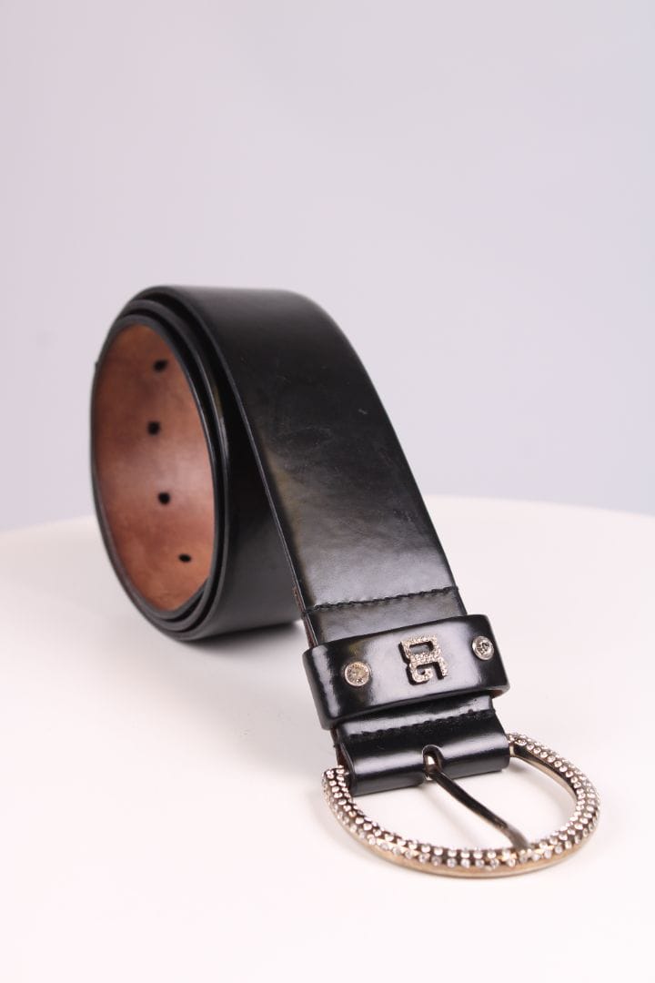 Dolce & Gabbana Dolce & Gabbana D&G Embossed belt black and silver 95