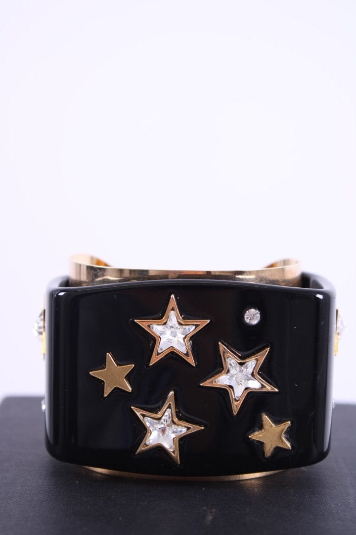 Dolce & Gabbana Dolce & Gabbana Crystal Detail Star Cuff Black/ Gold