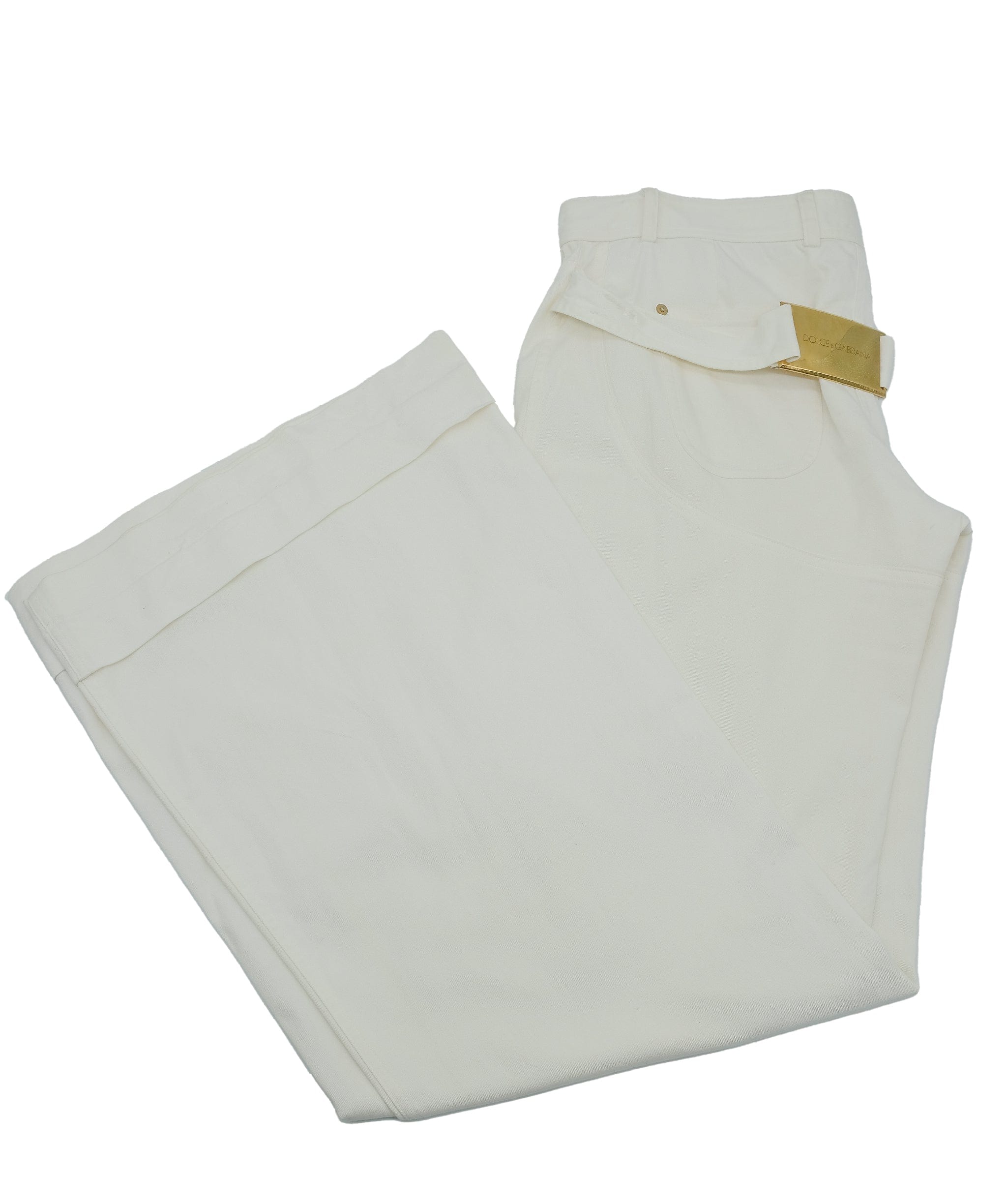 Dolce & Gabbana Dolce & Gabbana Cream Trousers 48 RJC2634