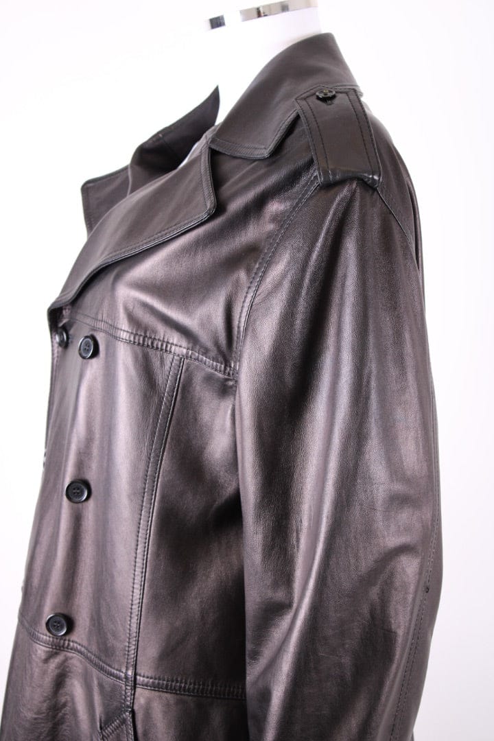 Dolce & Gabbana Dolce & Gabbana Leather Zebra Lining Coat Black M