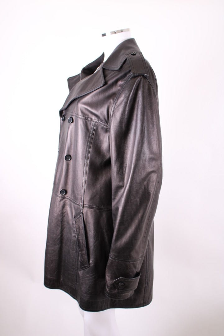 Dolce & Gabbana Dolce & Gabbana Leather Zebra Lining Coat Black M