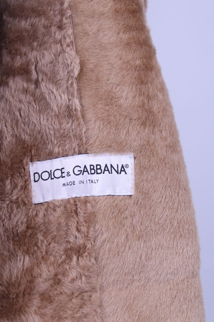 Dolce & Gabbana Dolce & Gabbana Leopard pony hair lining reversible coat brown suede 46