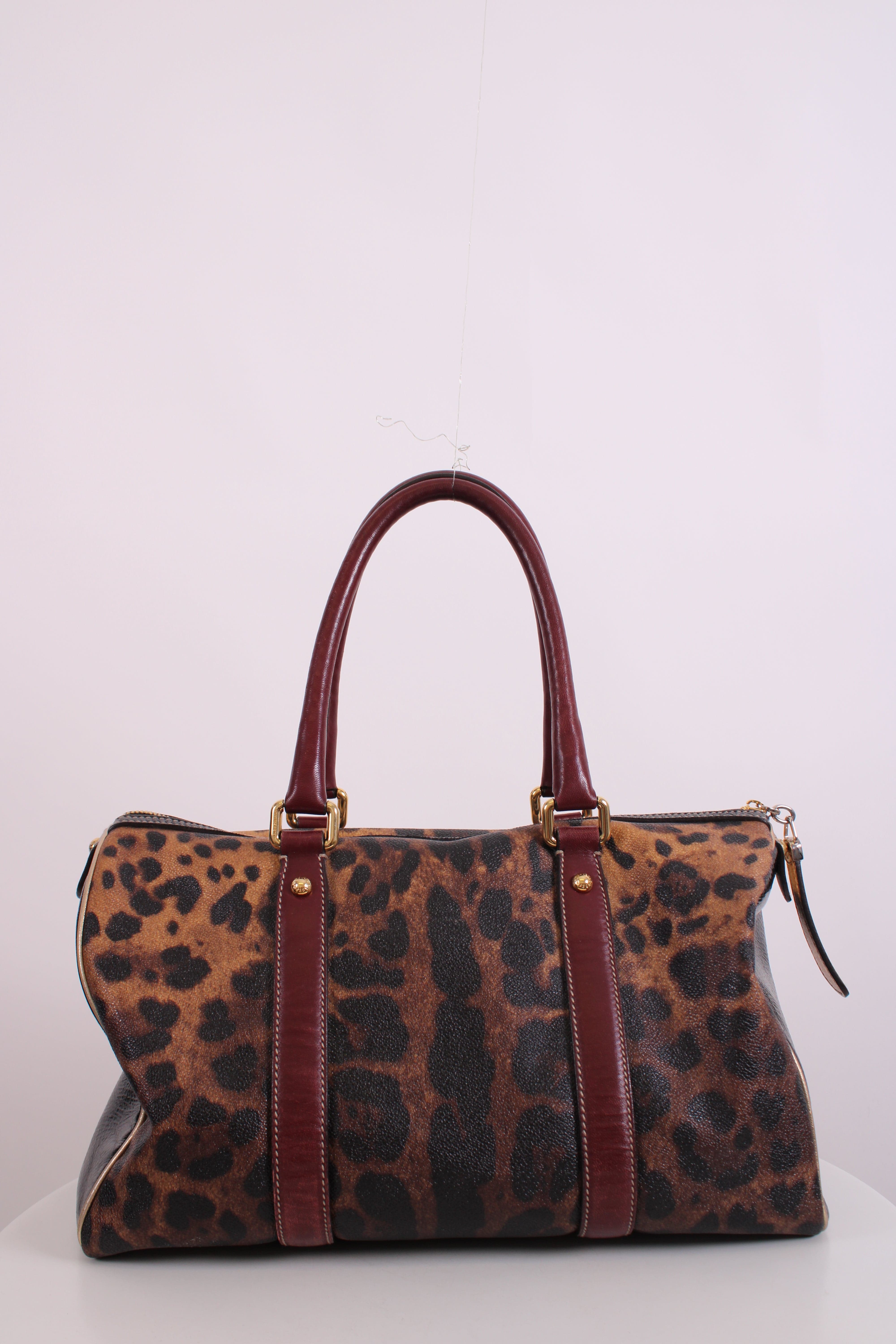 Dolce & Gabbana Dolce & Gabbana Miss Escape Bowling Bag Leopard Print