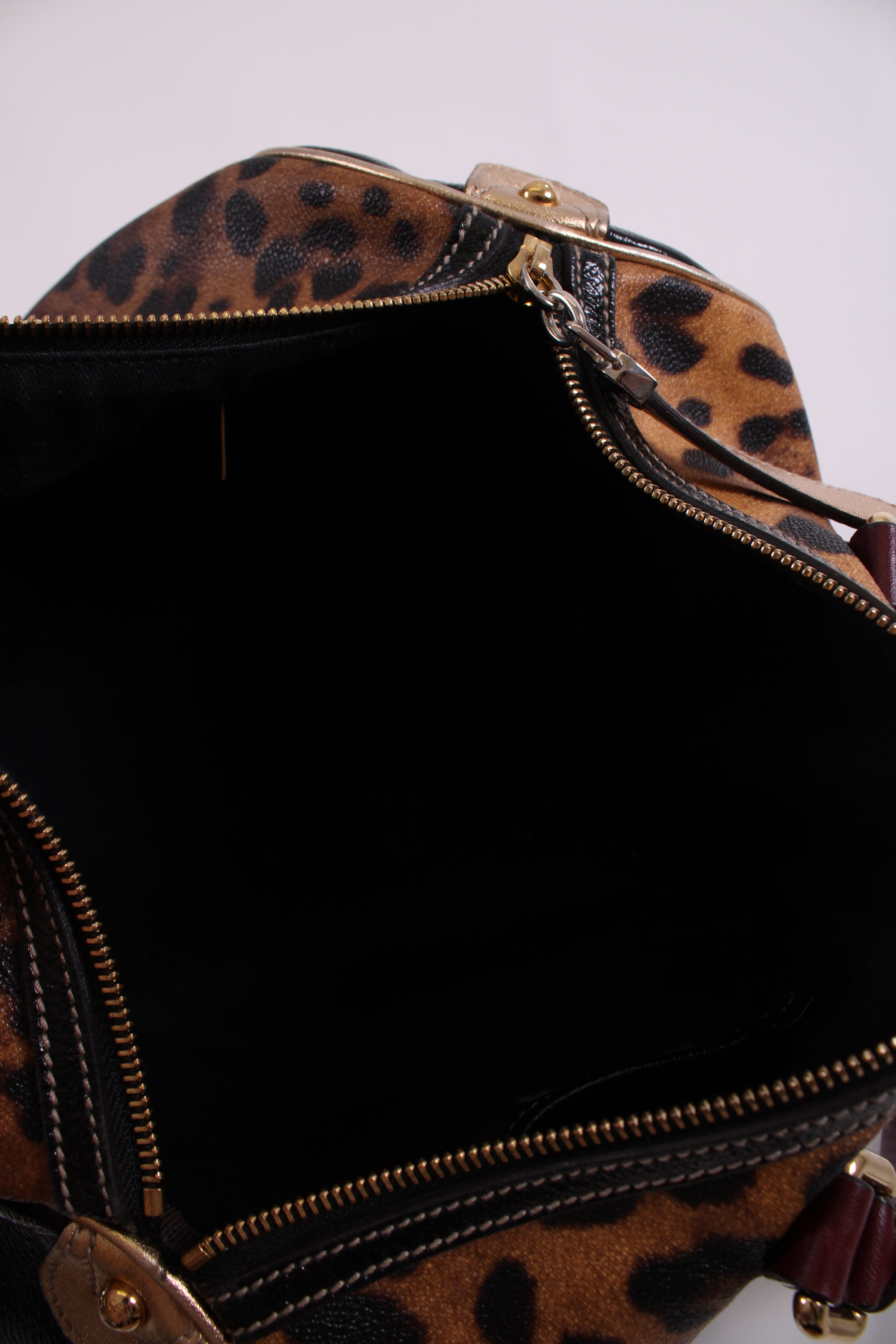 Dolce & Gabbana Dolce & Gabbana Miss Escape Bowling Bag Leopard Print