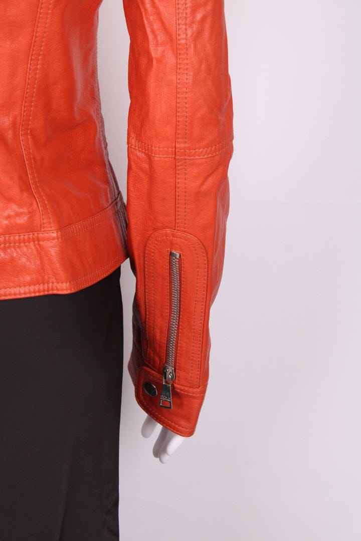 Dolce & Gabbana Dolce & Gabbana Leather Jacket Orange S