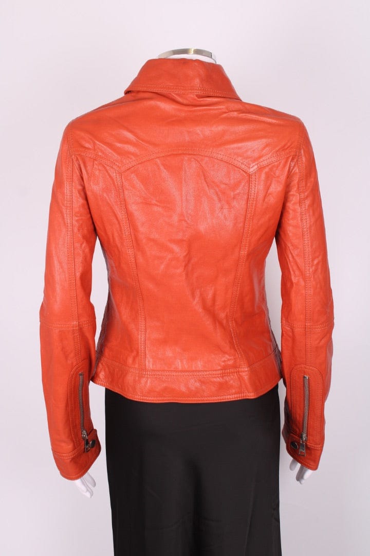 Dolce & Gabbana Dolce & Gabbana Leather Jacket Orange S