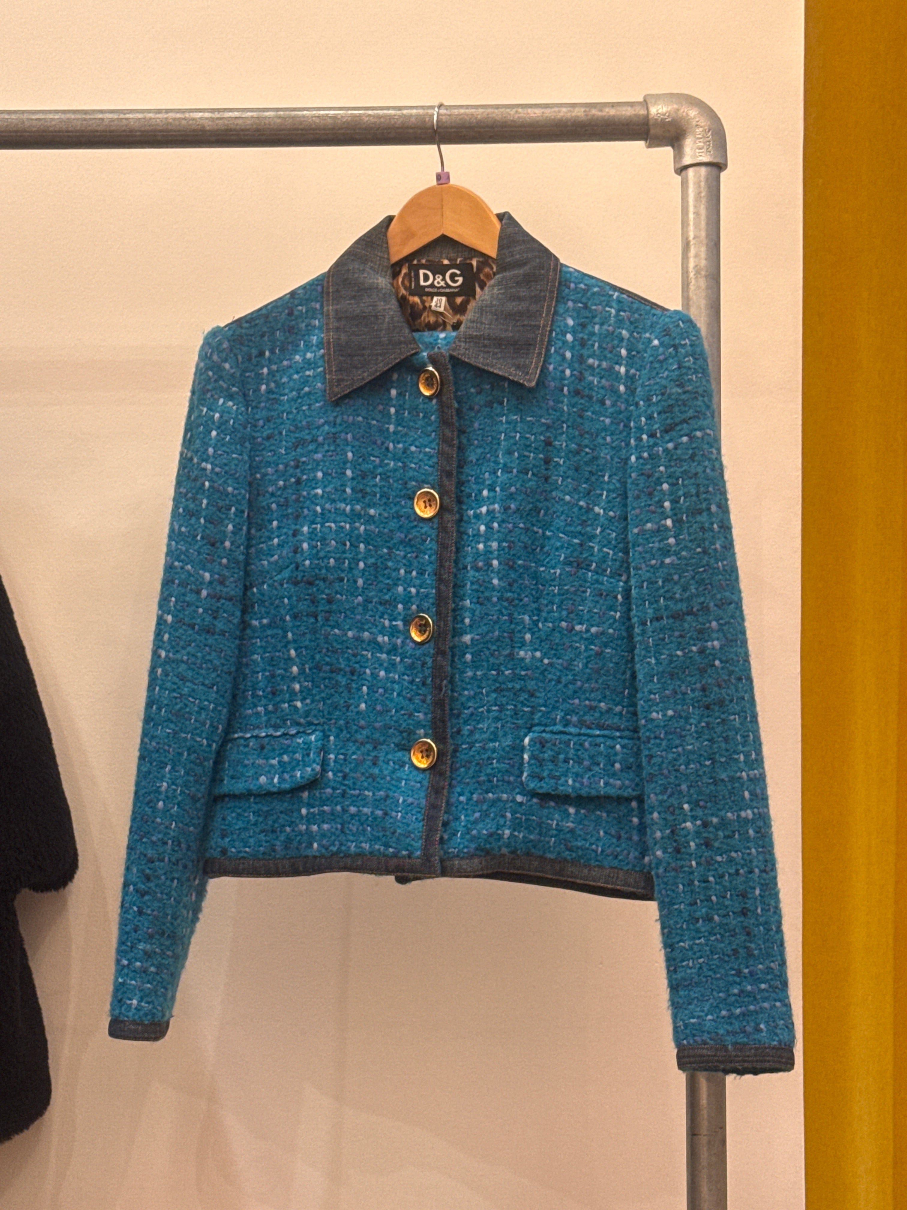 Dolce & Gabbana Dolce & Gabbana Blue denim tweed jacket  AGC3133