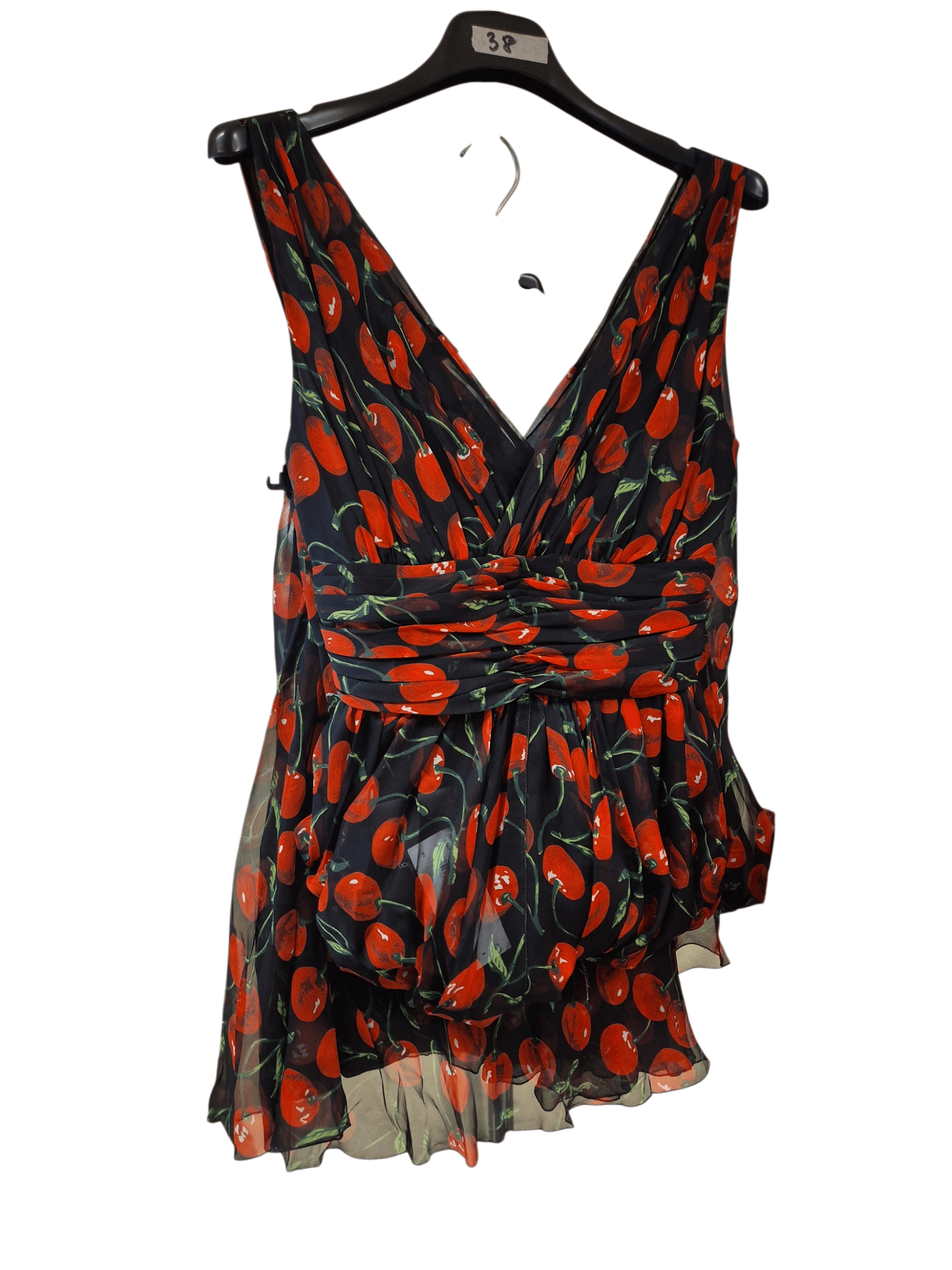 Dolce & Gabbana Dolce & Gabbana Dress Black With cherry Print sleeveless DG4243B