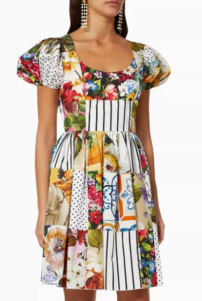 Dolce & Gabbana Dolce & Gabbana Dress Patchwork Short Sleeve DG4100B