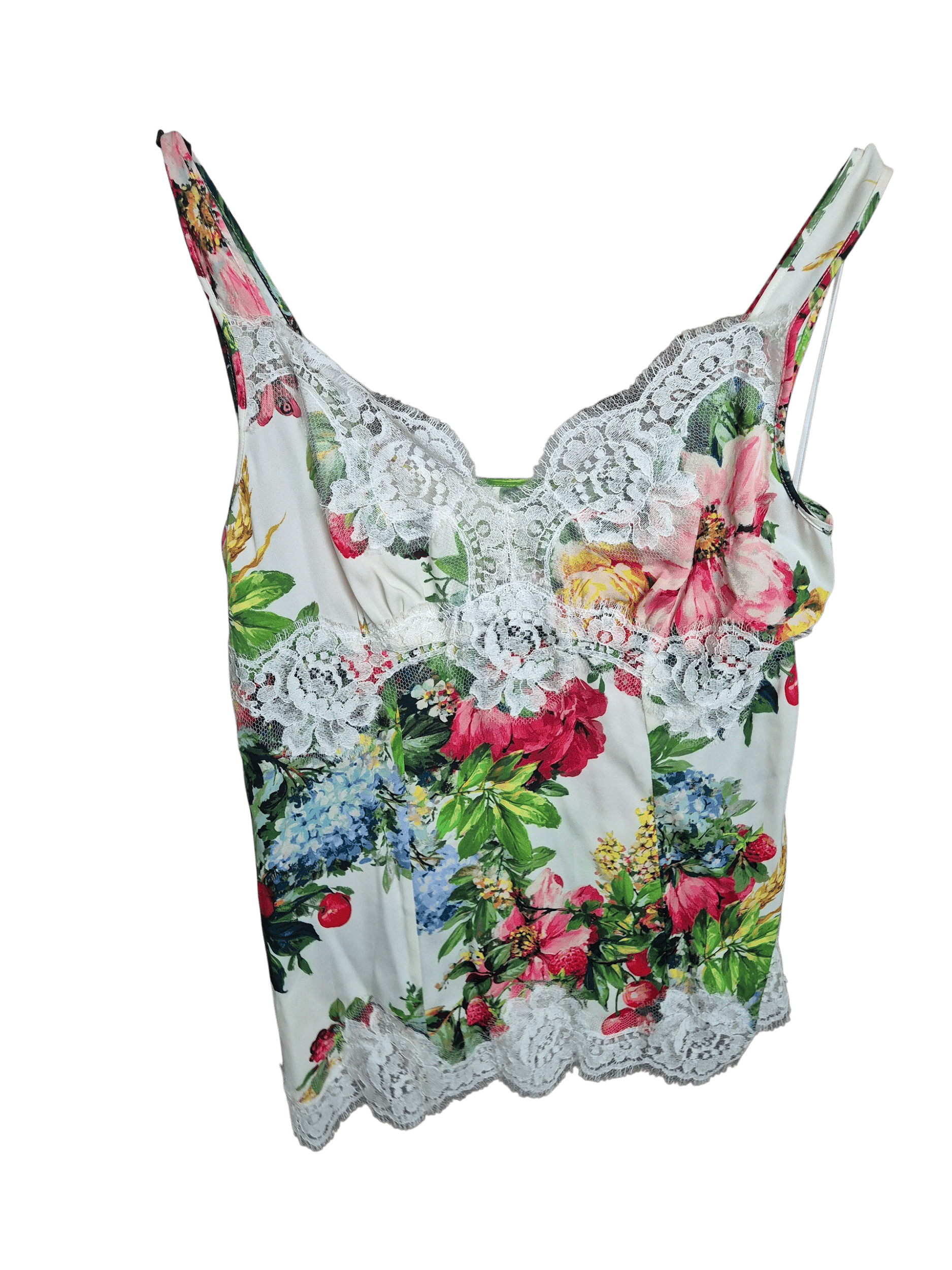 Dolce & Gabbana Dolce & Gabbana Top White With Flowers Design And laces DG3456B