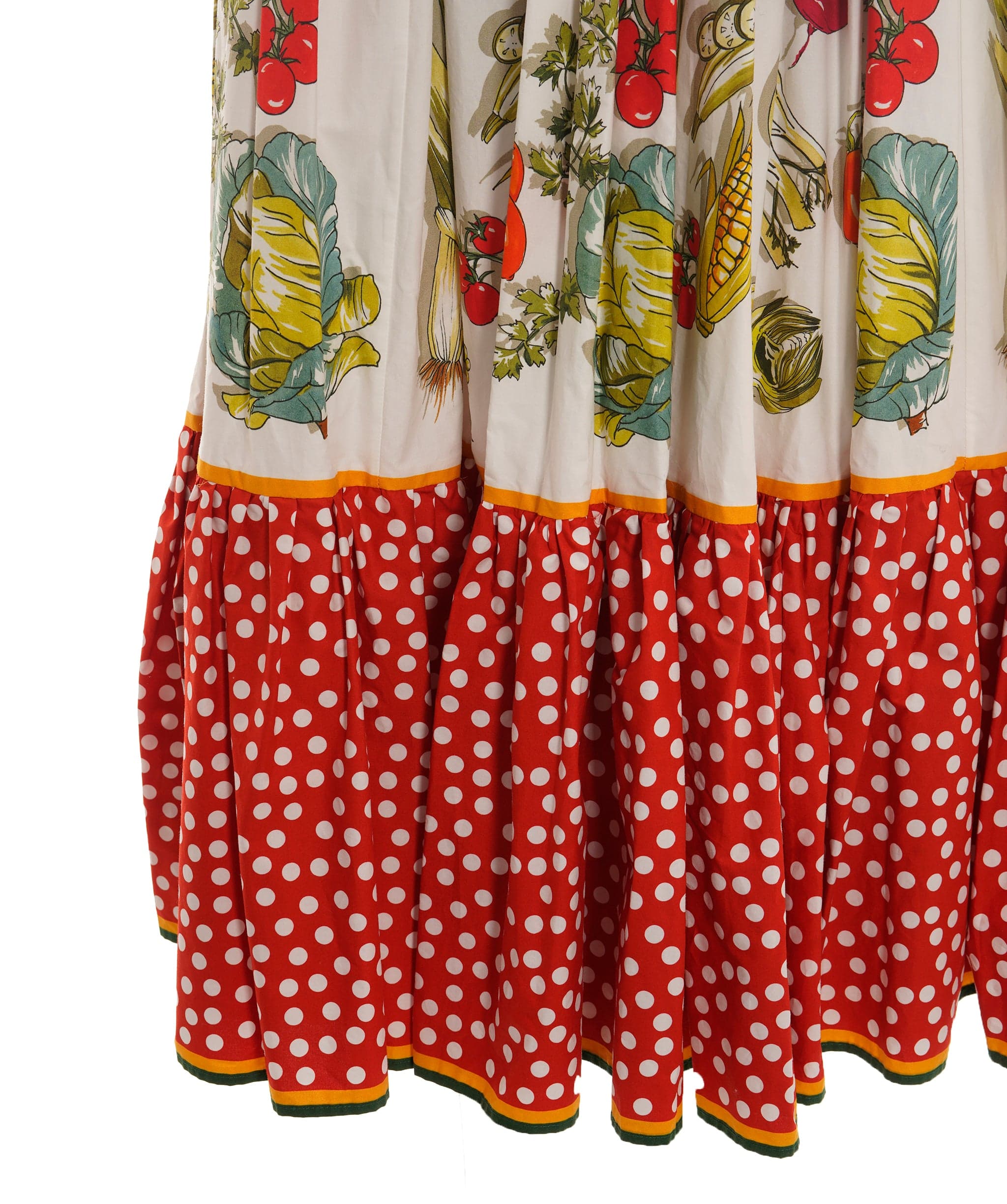 Dolce & Gabbana Dress Long Multicolor vegetables dots size 42   4127b