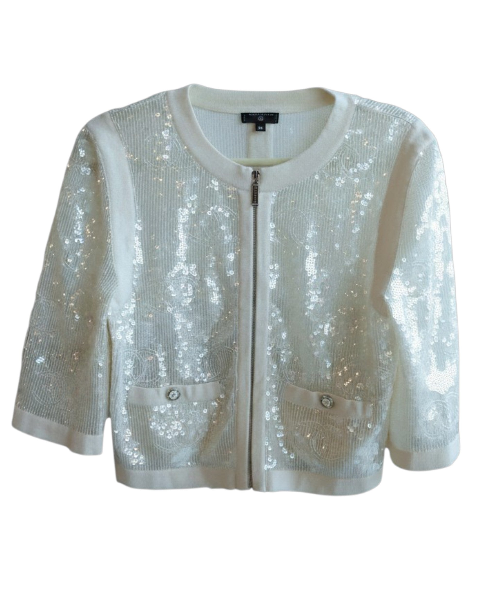 CHANEL 22S Sequin Cardigan – Size 36 DXBS6429