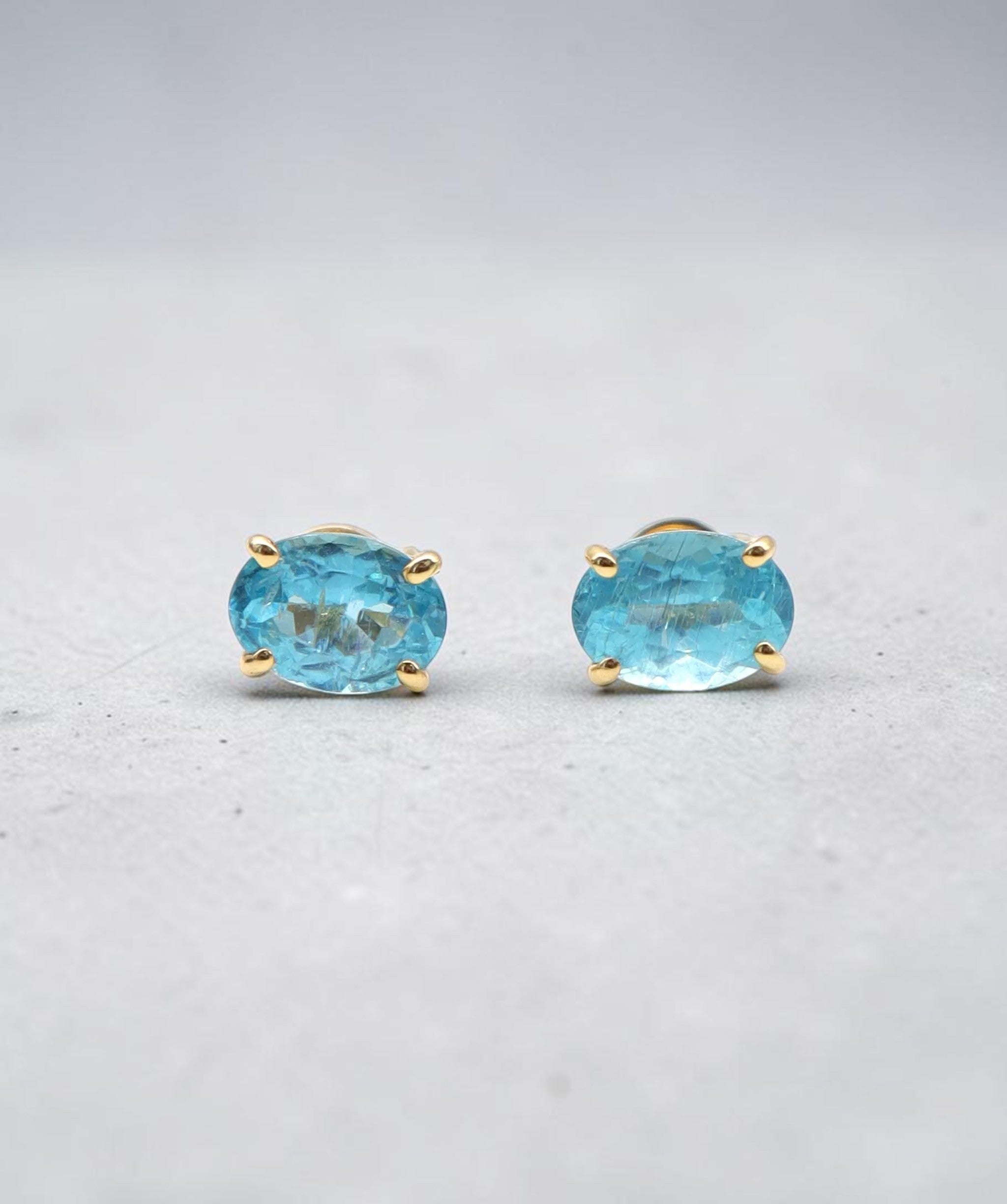 Neon Blue Apatite Studs DXBS6602
