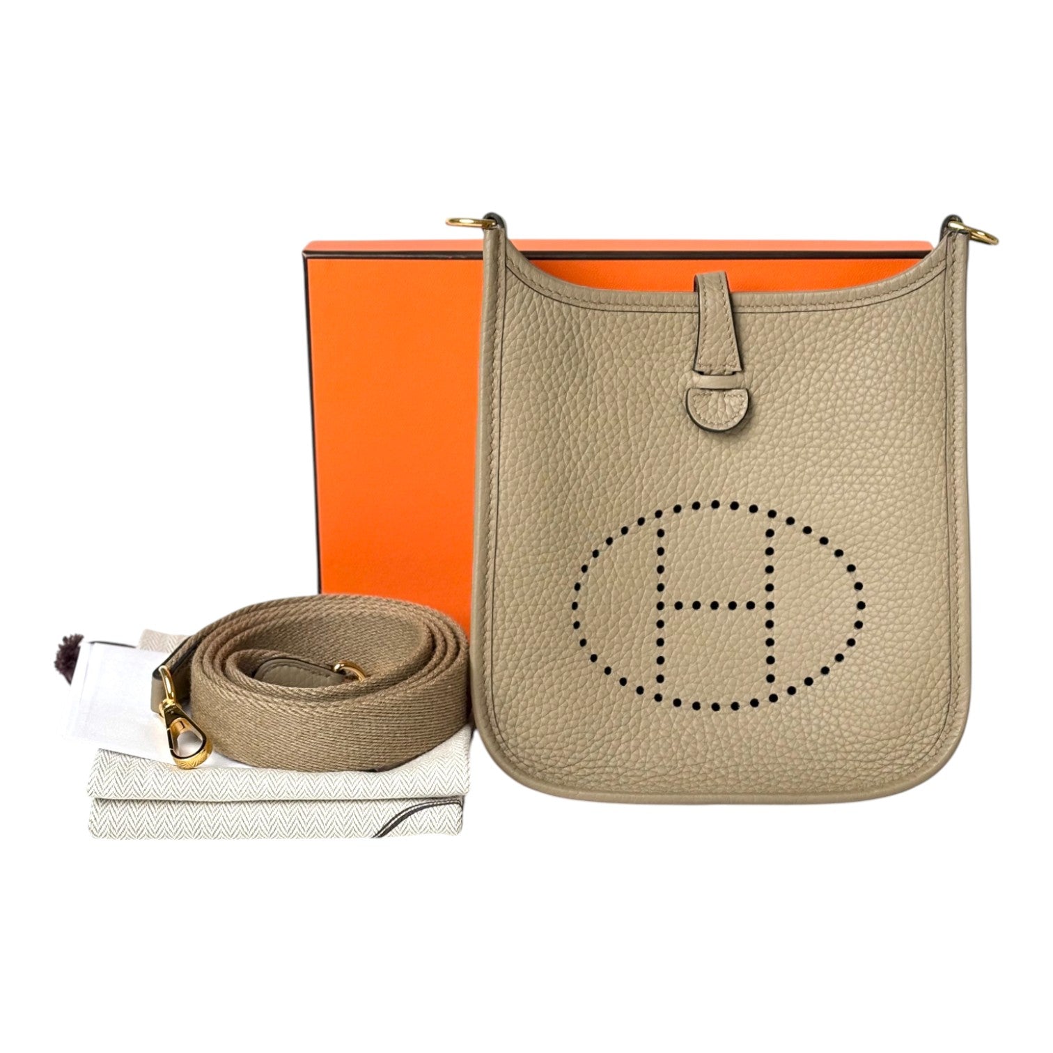 Hermes Evelyne TPM Bag Beige Marfa - Full Set