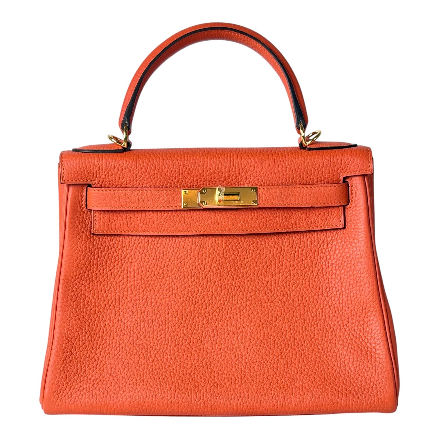 Hermes Kelly 28cm Bag Feu with GHW Togo