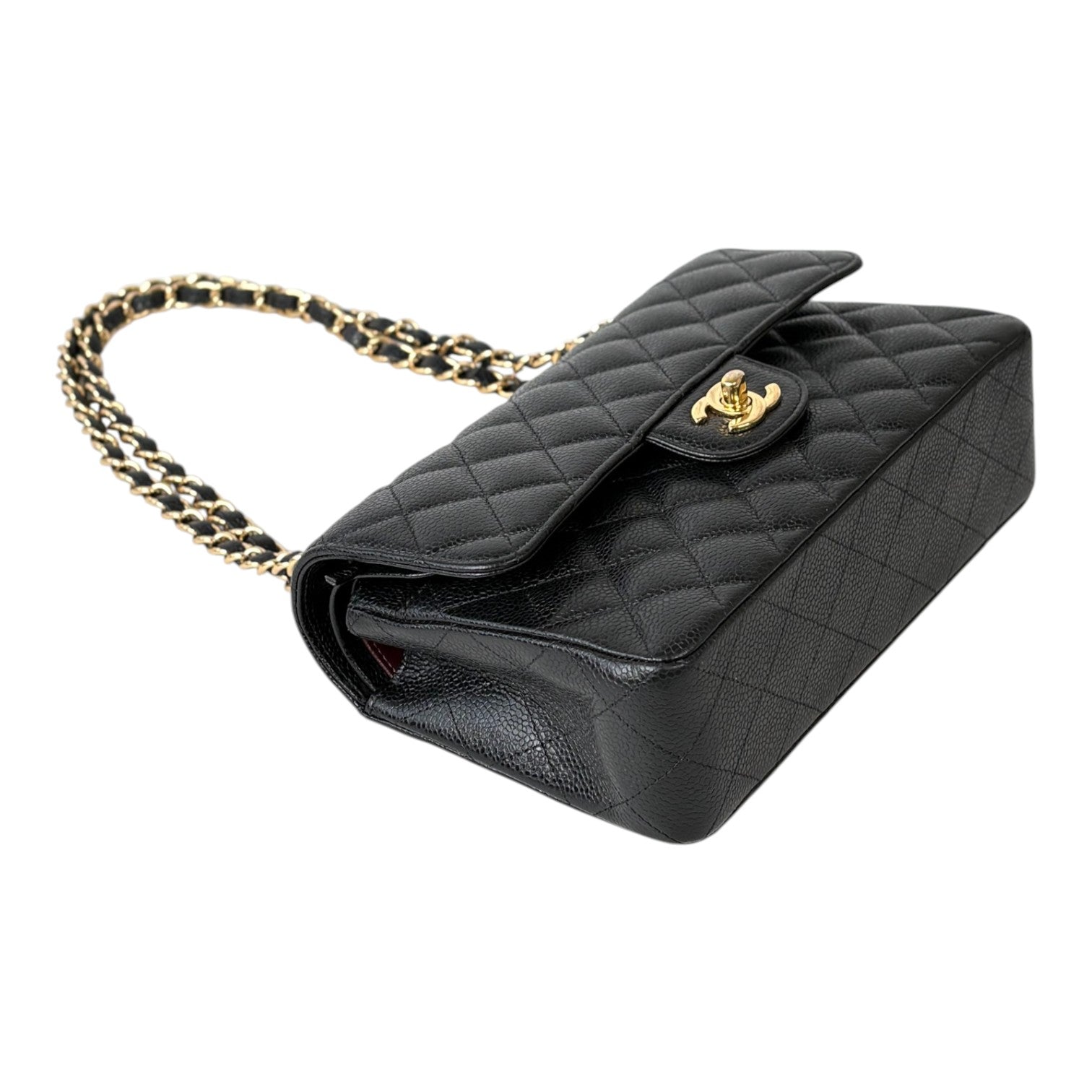 Chanel Small Black Classic Flap Bag in Caviar with GHW