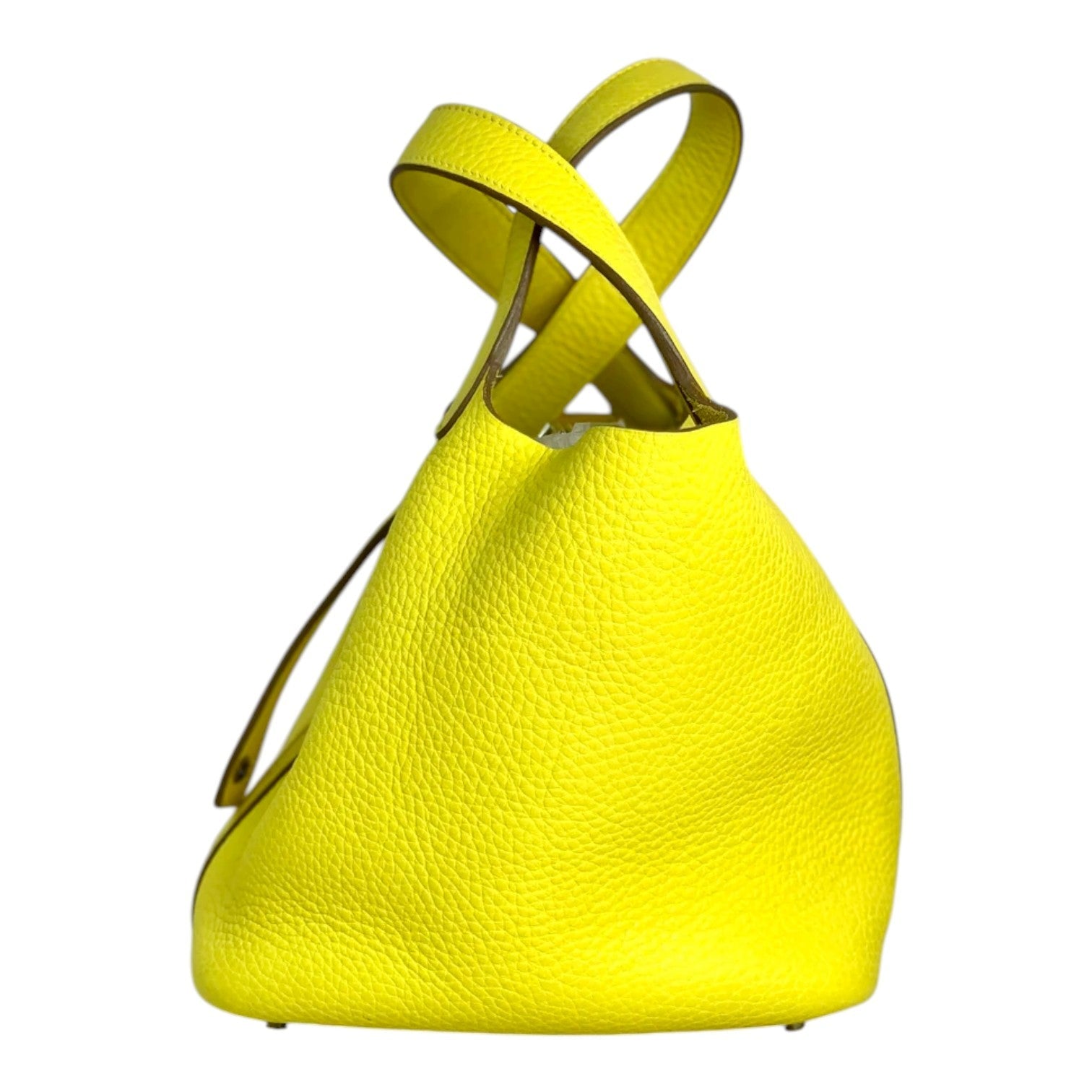 Hermes Lime Picotin 18cm Lime Bag in Clemence
