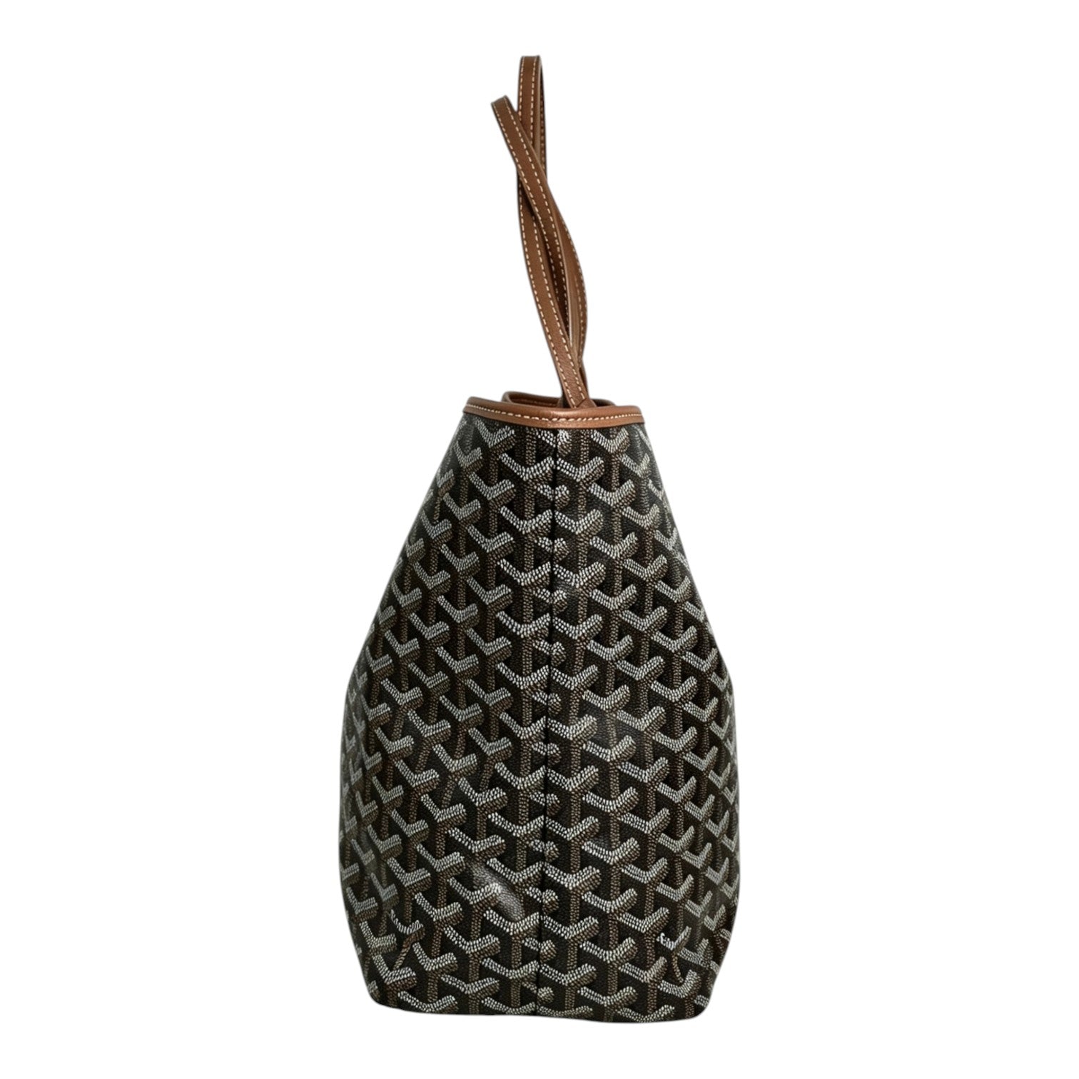 Goyard St Louis Brown/Black PM Tote Bag