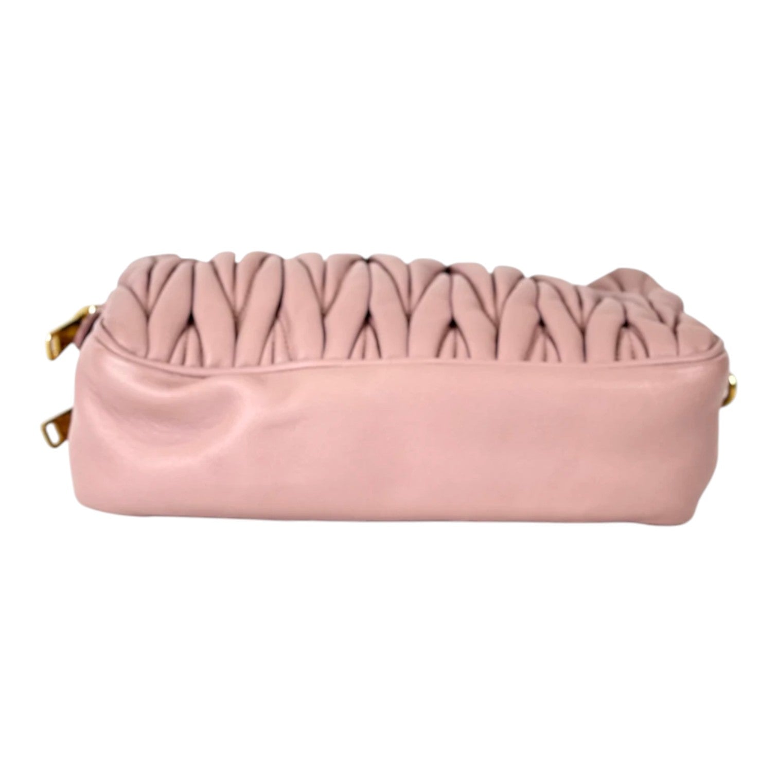 Miumiu Pink Leather Bag with Double Zipper
