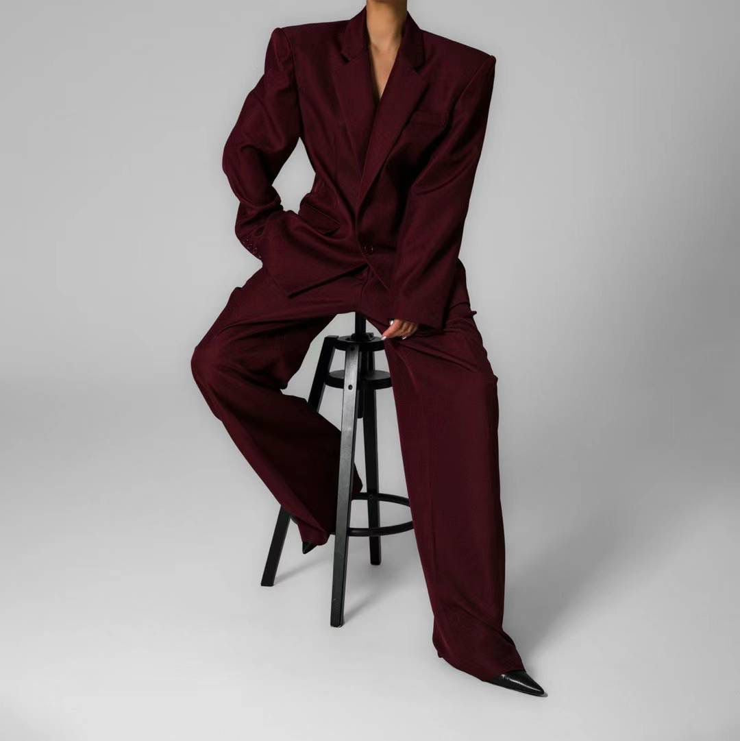 LOOSE FIT SUIT SET (BLAZER & TROUSERS)