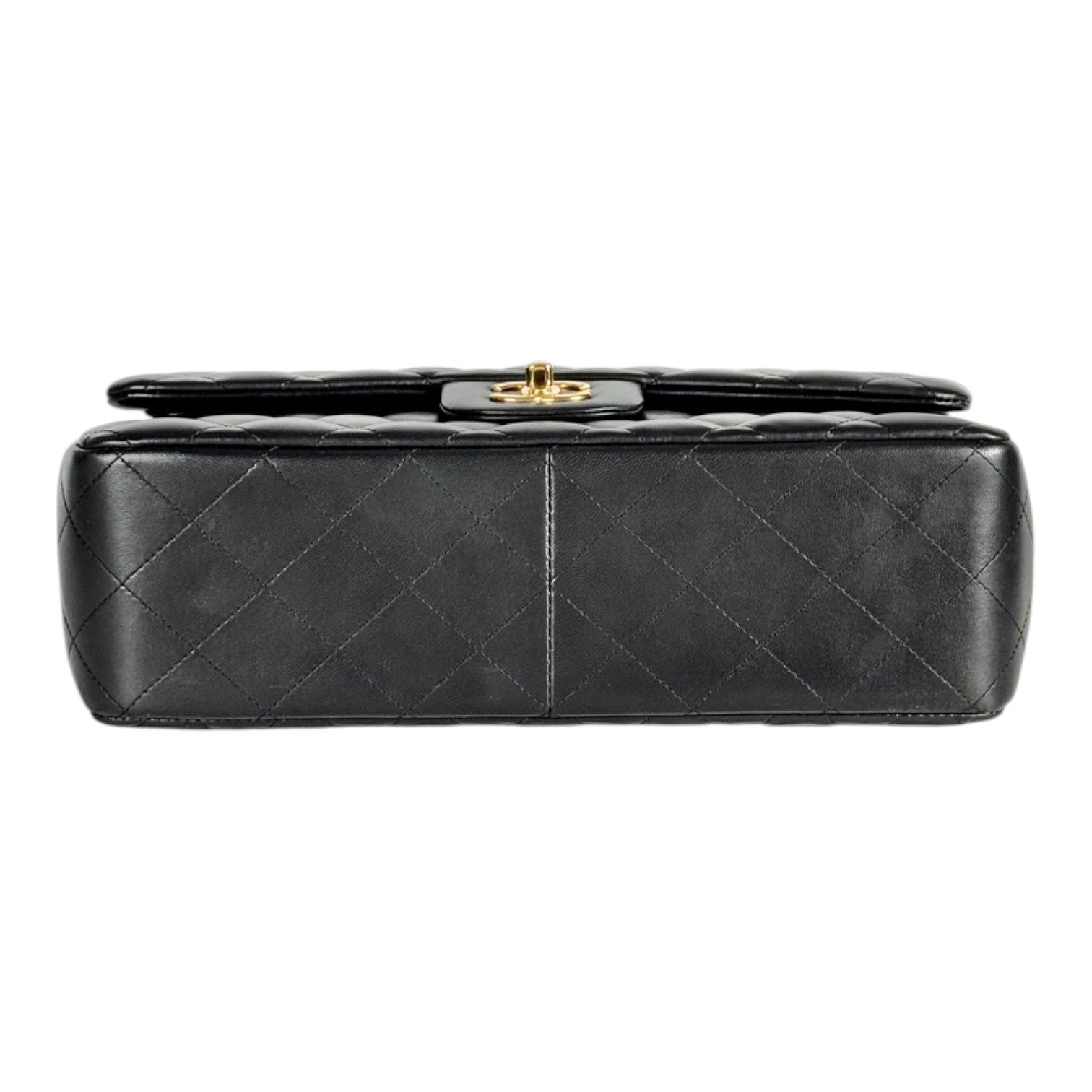 Chanel Black Classic Flap Jumbo Bag with Gold Hardware - Full Set