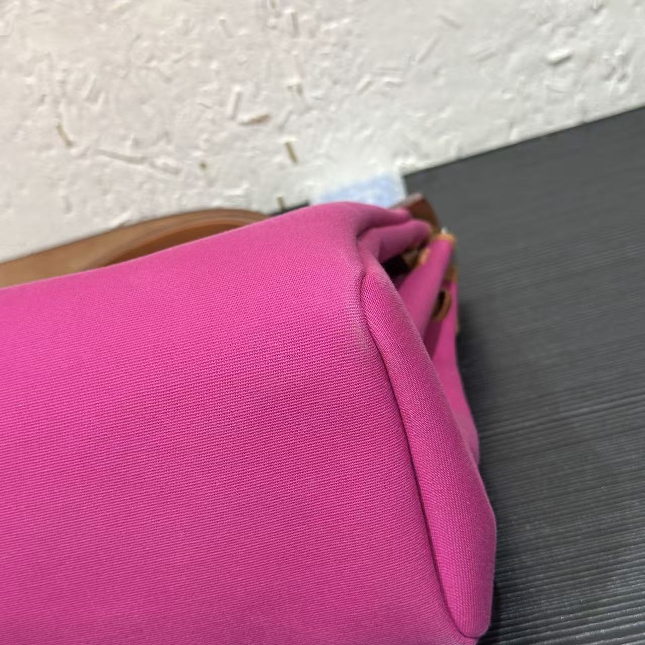Hermès Herbag 31 Two-Tone Convertible Bag - Fuchsia & Tan