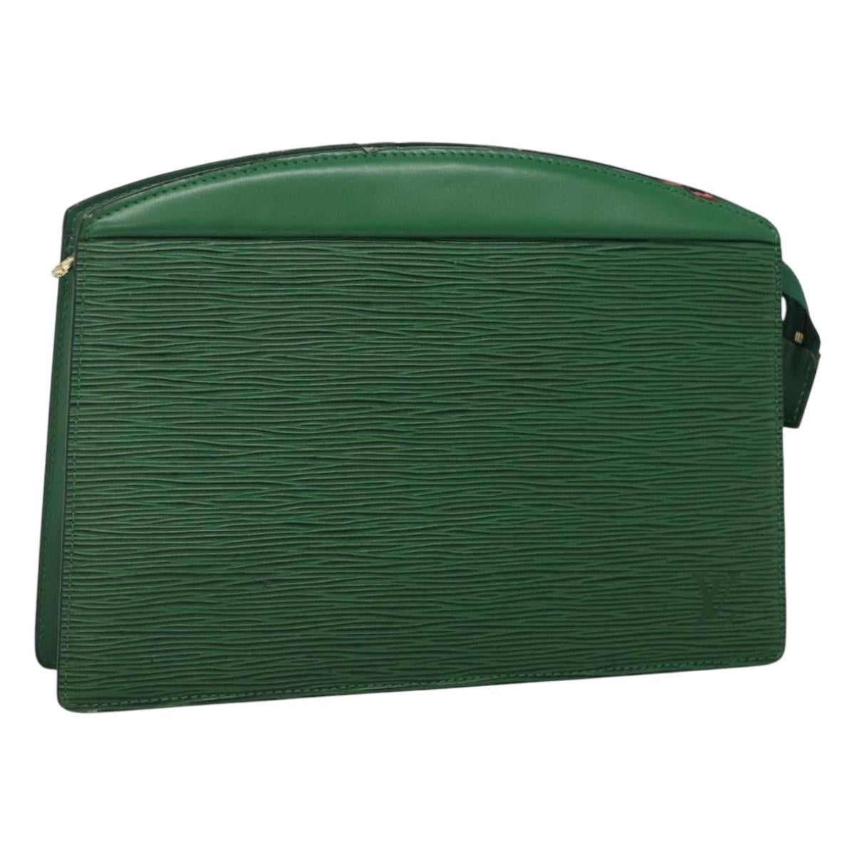LOUIS VUITTON Epi Trousse Crete Pouch Green M48404 LV Auth EC374 EC374