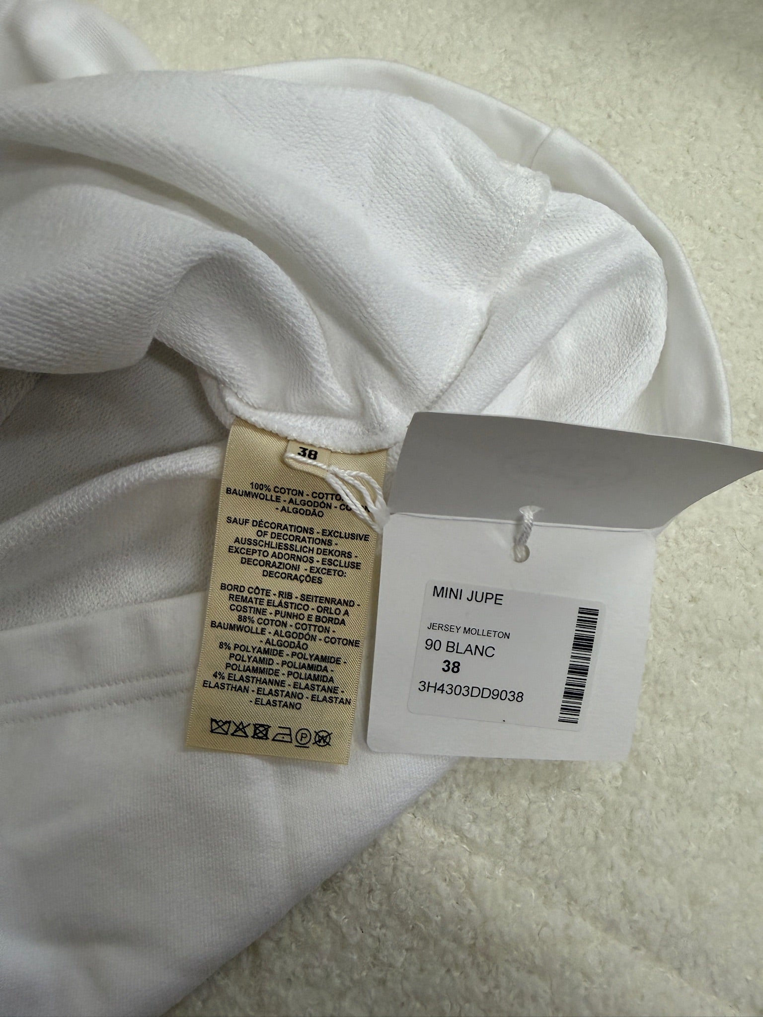 Hermès Mini Skirt with Belt - White