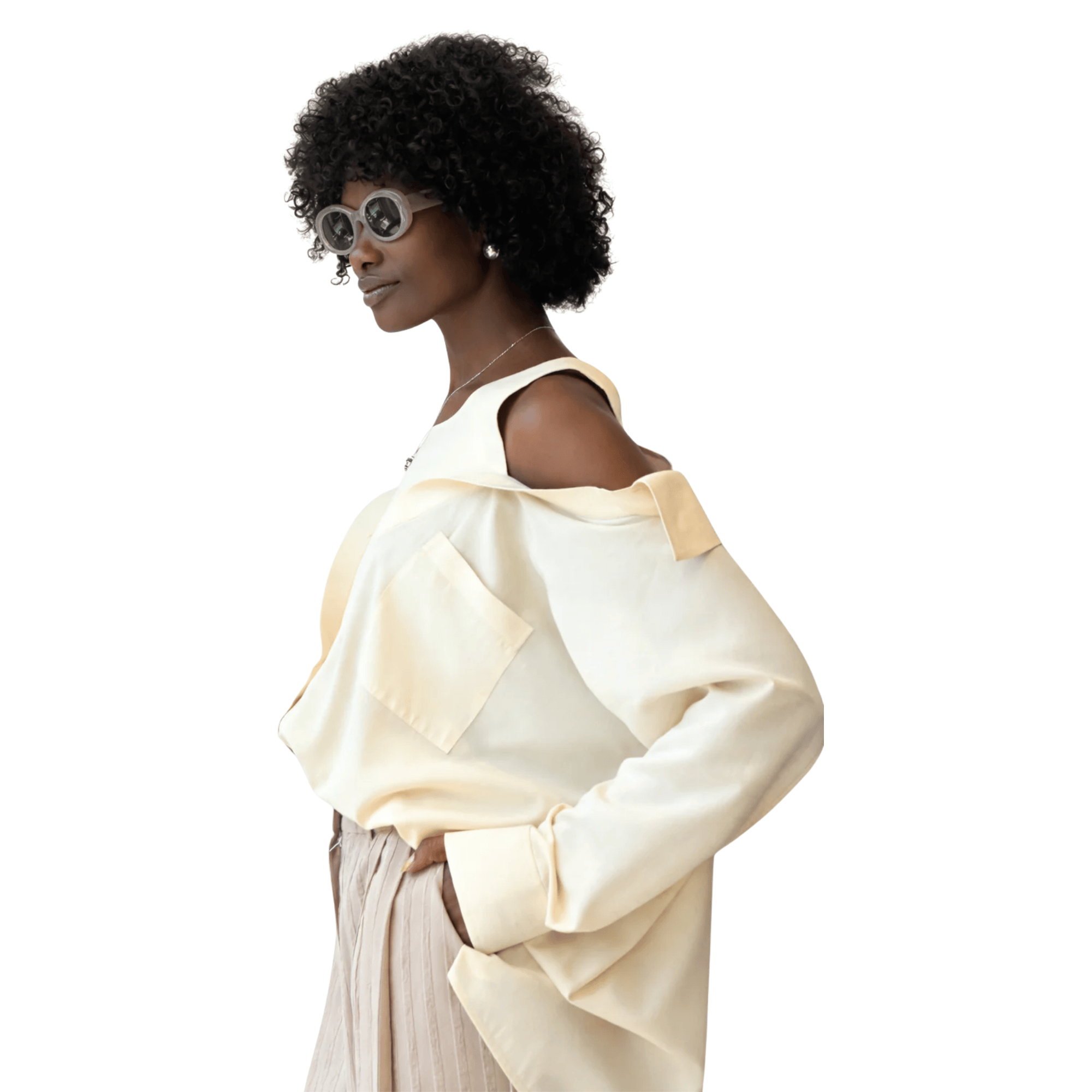 V-NECK CAMISOLE -BLOUSE "LINMU