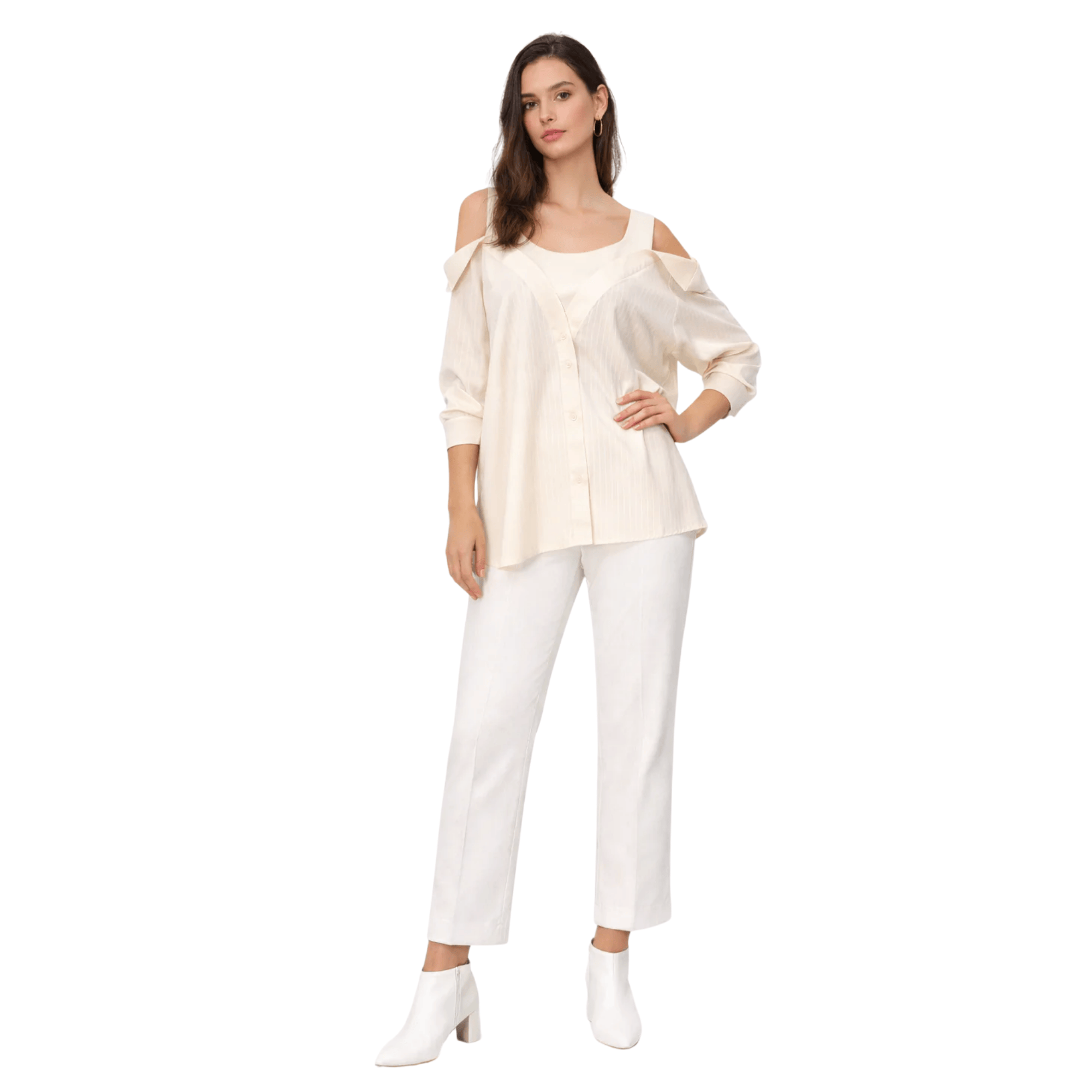 V-NECK CAMISOLE -BLOUSE "LINMU