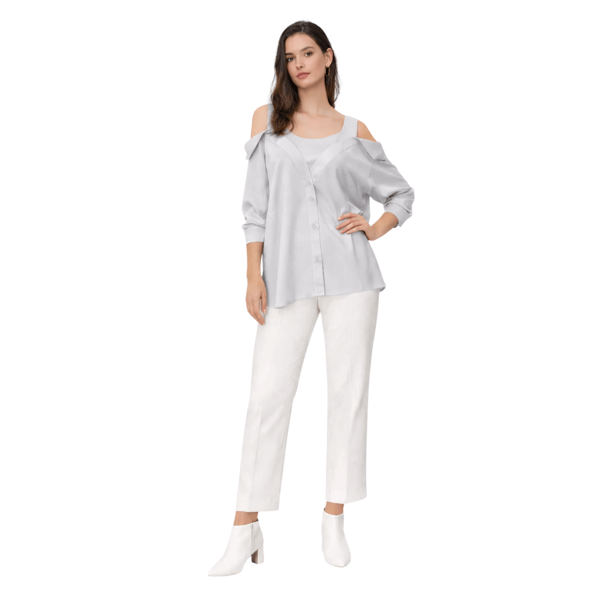 V-NECK CAMISOLE -BLOUSE "LINMU