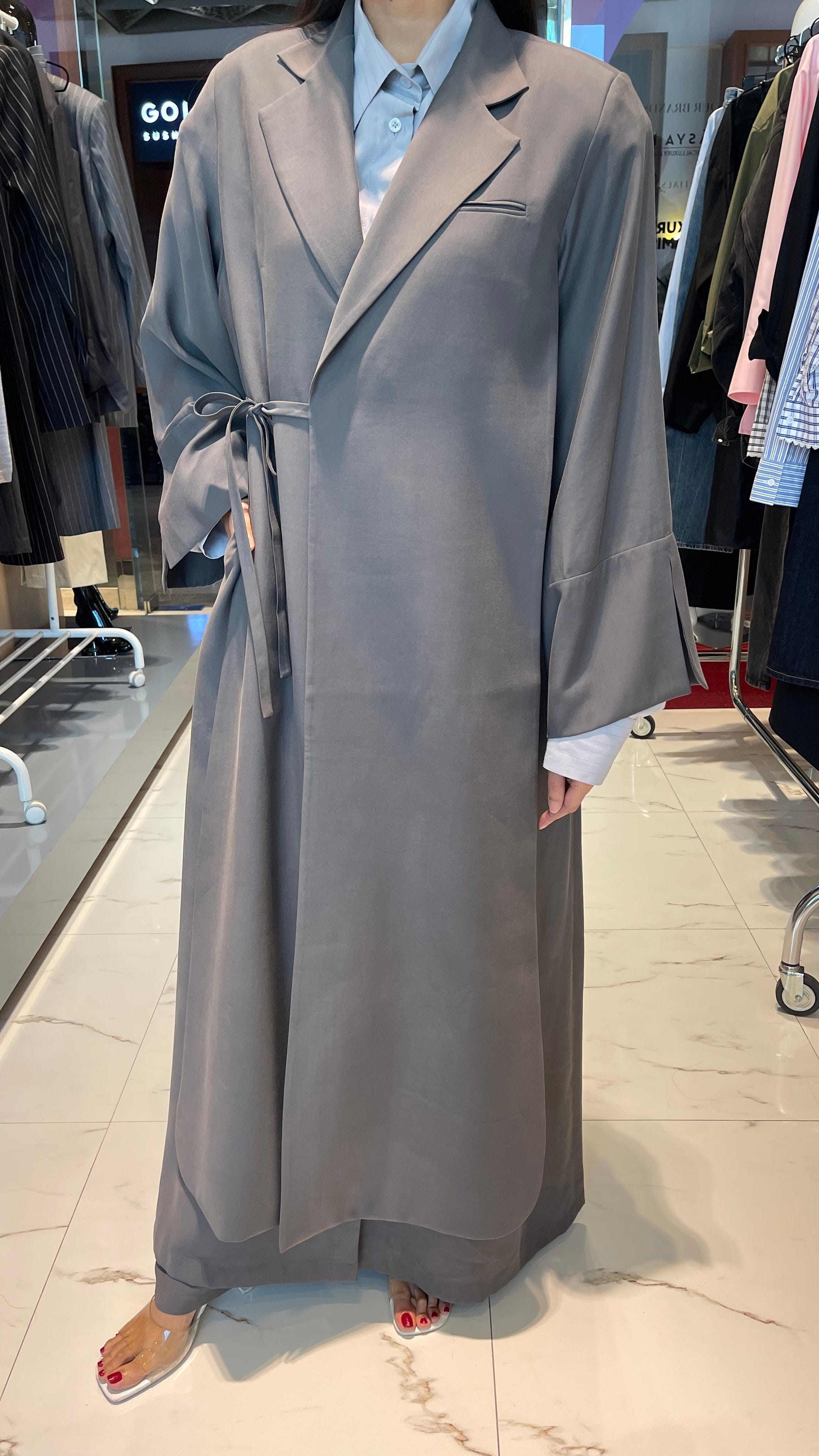 ESSENTIALS5IVE TRENCH COAT ABAYA (عباية) "KIMO"