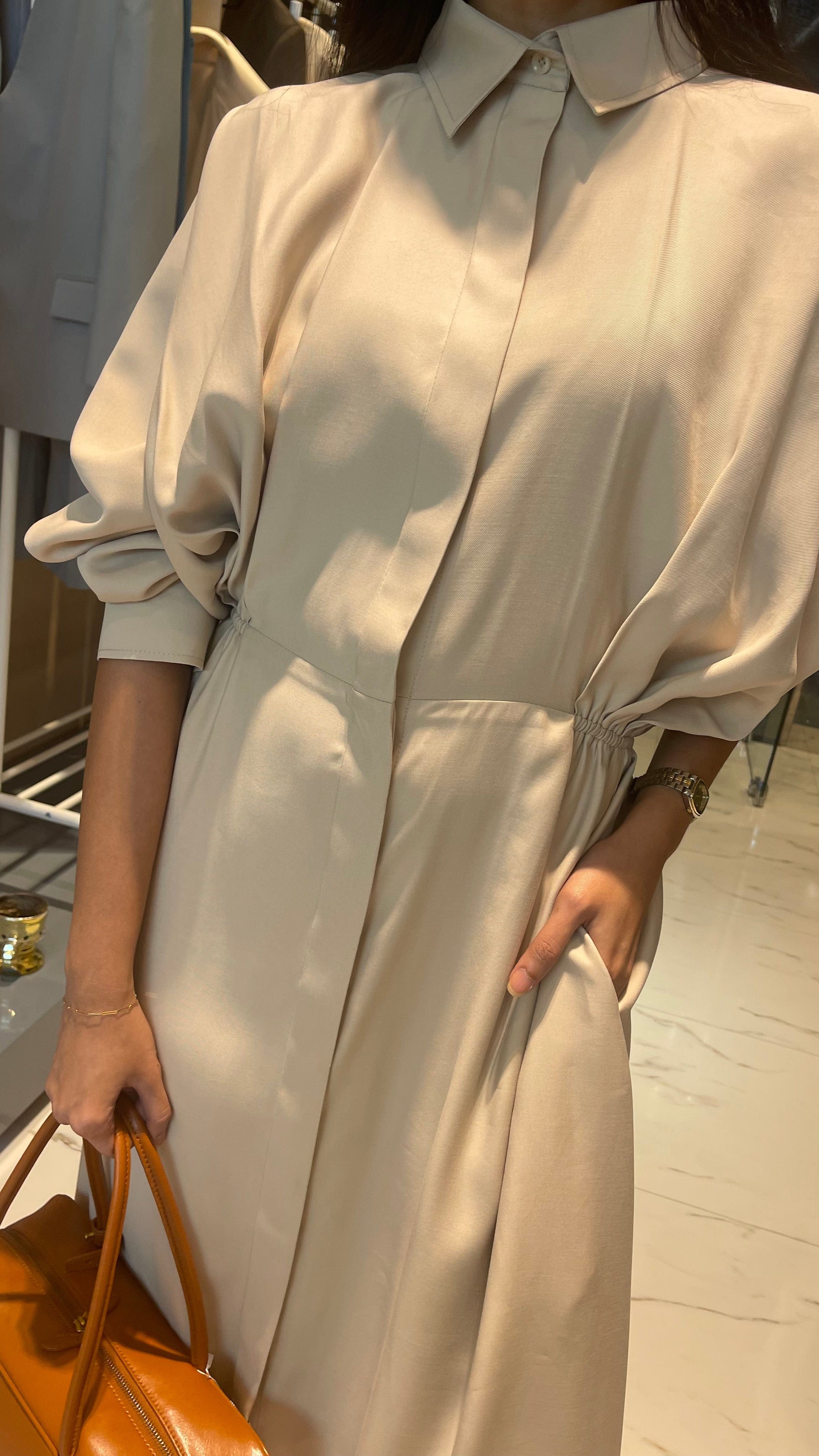 ESSENTIALS5IVE BUTTONED DOWN MAXI SHIRT DRESS (بنطلون) “LIKA”