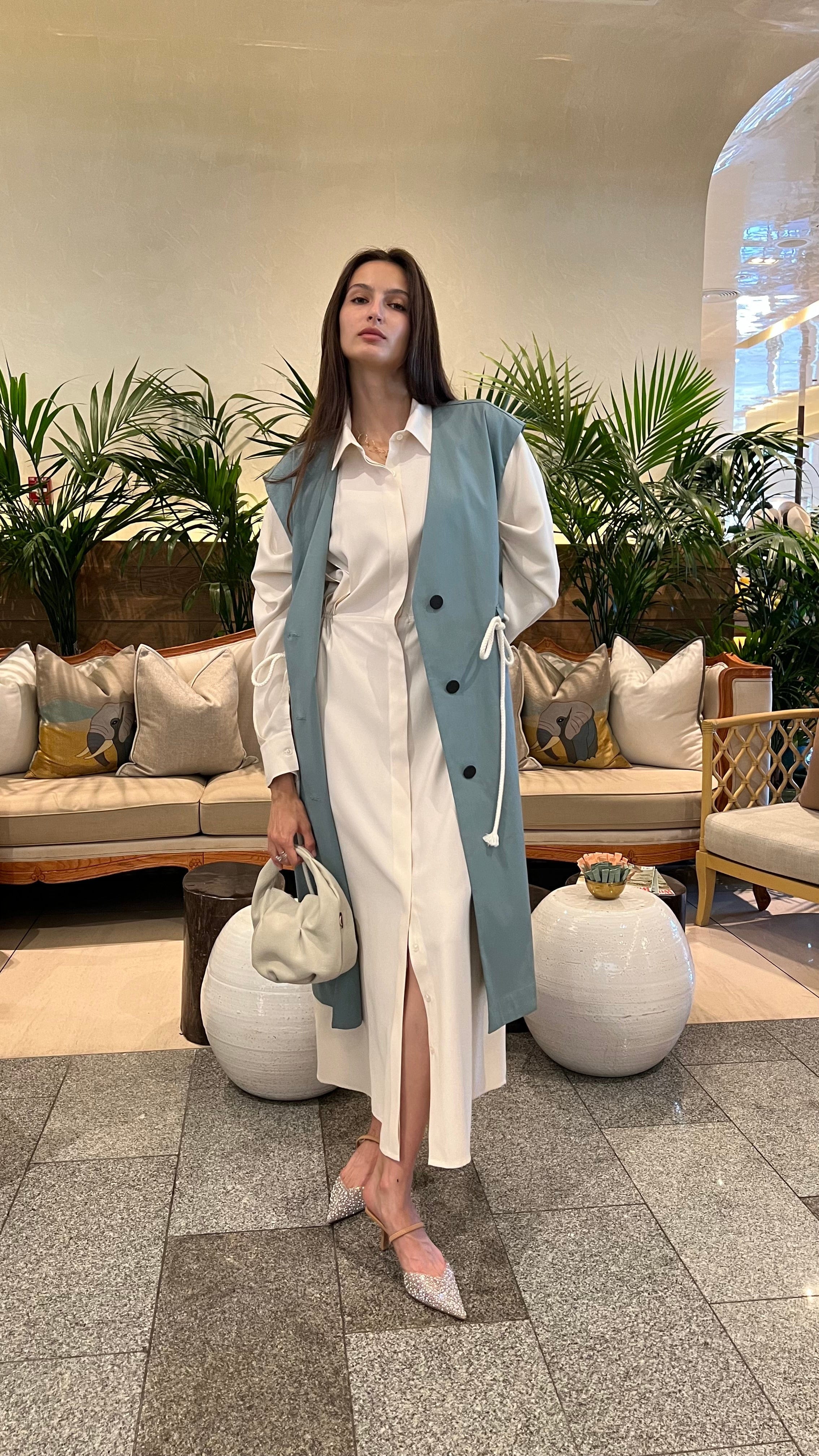 ESSENTIALS5IVE BUTTONED DOWN MAXI SHIRT DRESS (بنطلون) “LIKA”