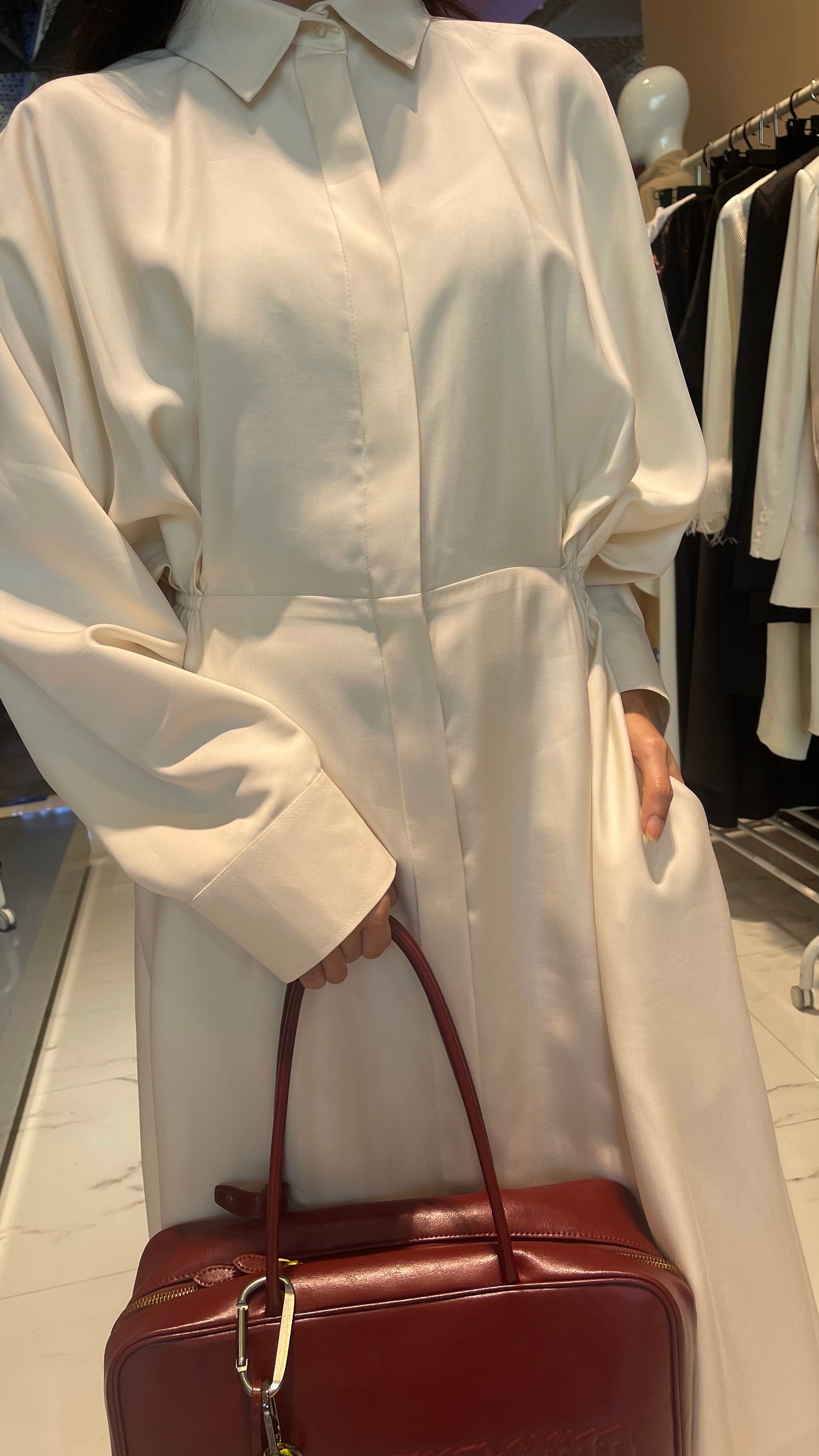 ESSENTIALS5IVE BUTTONED DOWN MAXI SHIRT DRESS (بنطلون) “LIKA”