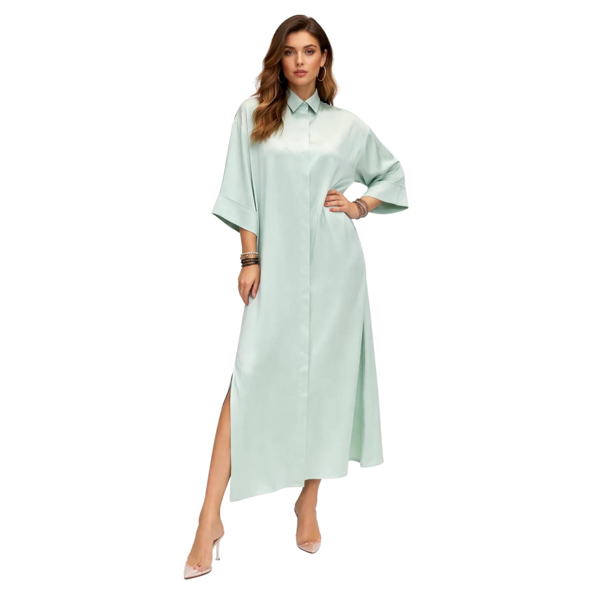 ESSENTIALS5IVE CLASSIC SHIRT DRESS (فستان) “GARDENIA”