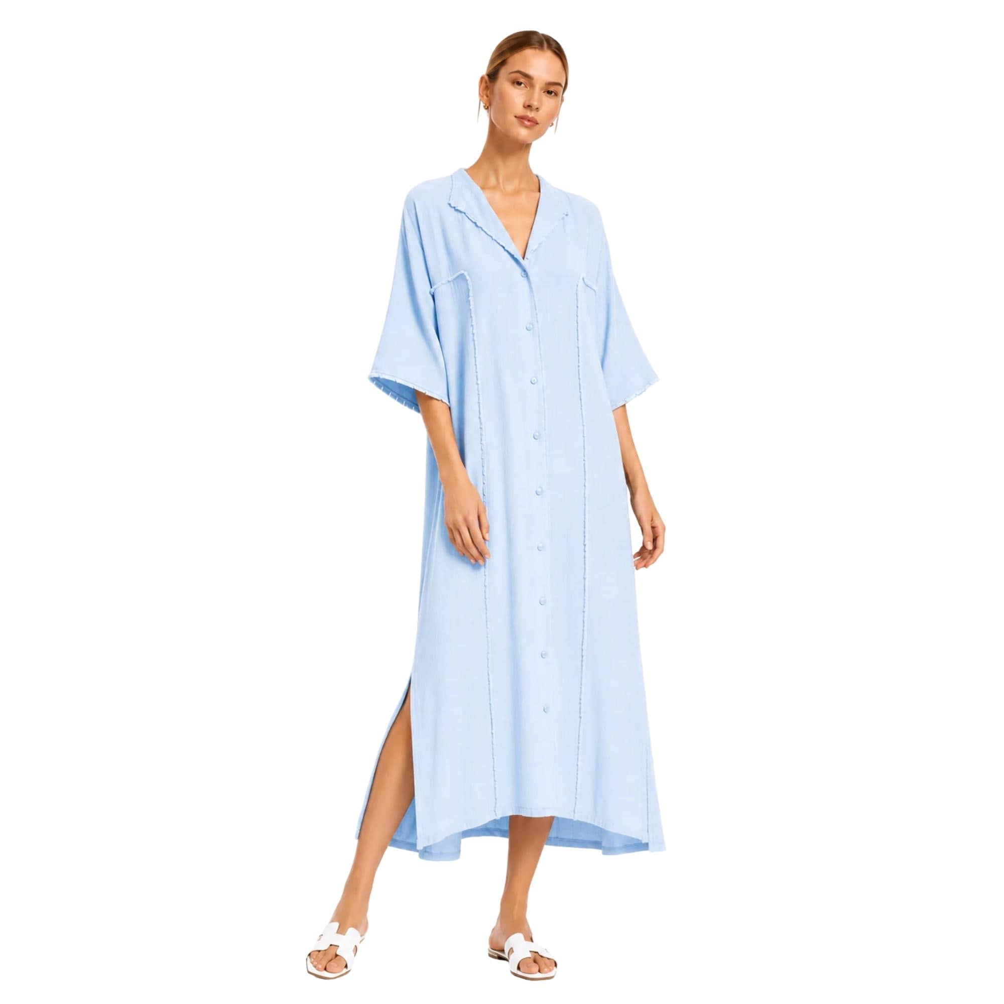 LOOSE FIT MAXI DRESS فستان “THE COASTAL DRIFT”