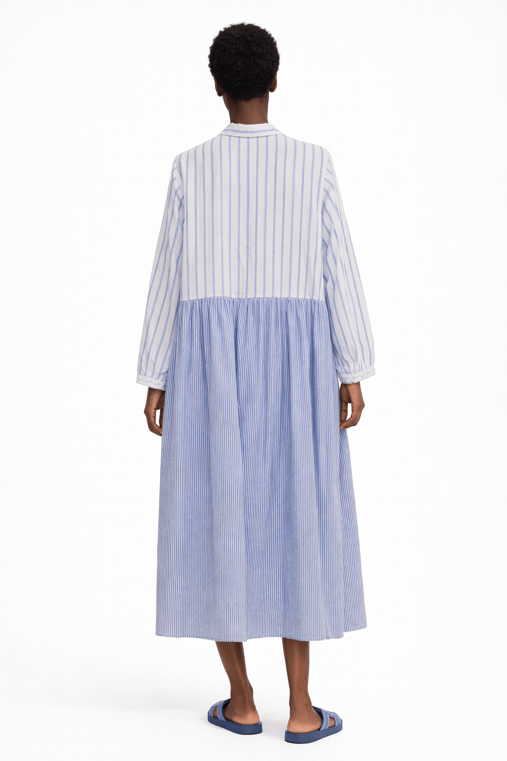 ESSENTIALS5IVE STRIPED LOOSE FIT MAXI DRESS (فستان) "FINA"