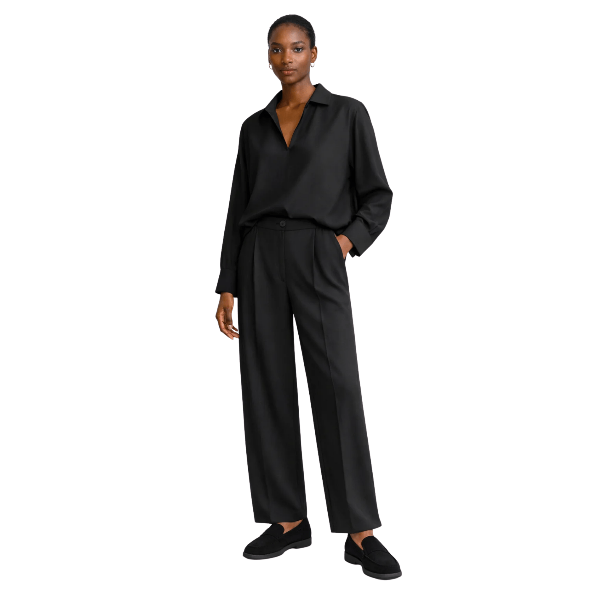ESSENTIALS5IVE FRONT PLEATED  PANTS (بنطلون) “AIKA”