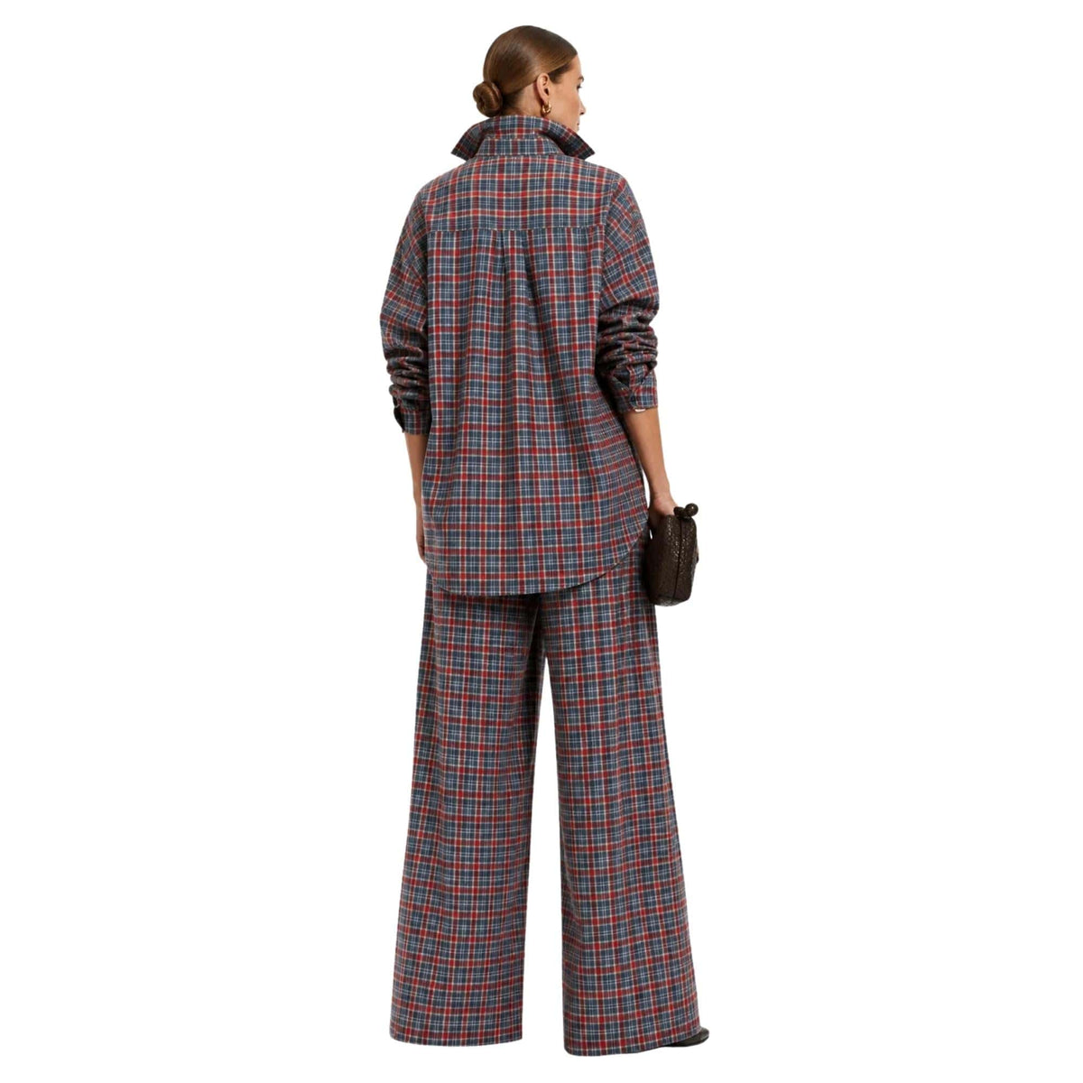 ESSENTIALS5IVE CONTRAST CHECK CO-ORD SET زوج (SHIRT & PANTS قميص وبنطلون) “JANE EYER"