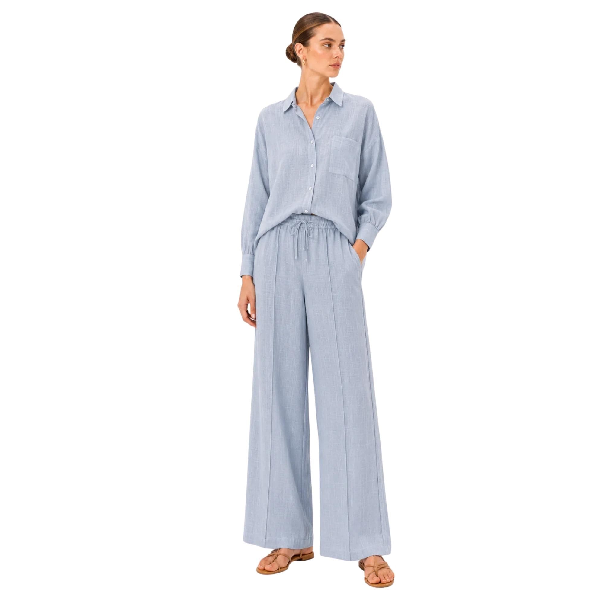 LOOSE FIT 2-PIECE SET زوج (SHIRT & PANTS قميص وبنطلون) “THE LINEA"